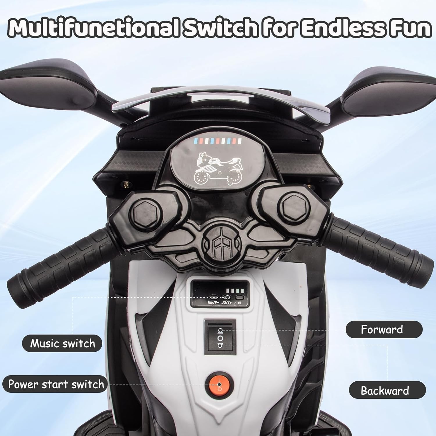 Kids 6V Ride On Motorcycle,Electric Toys Toddler Motorcycle,Gift for Boys Girls