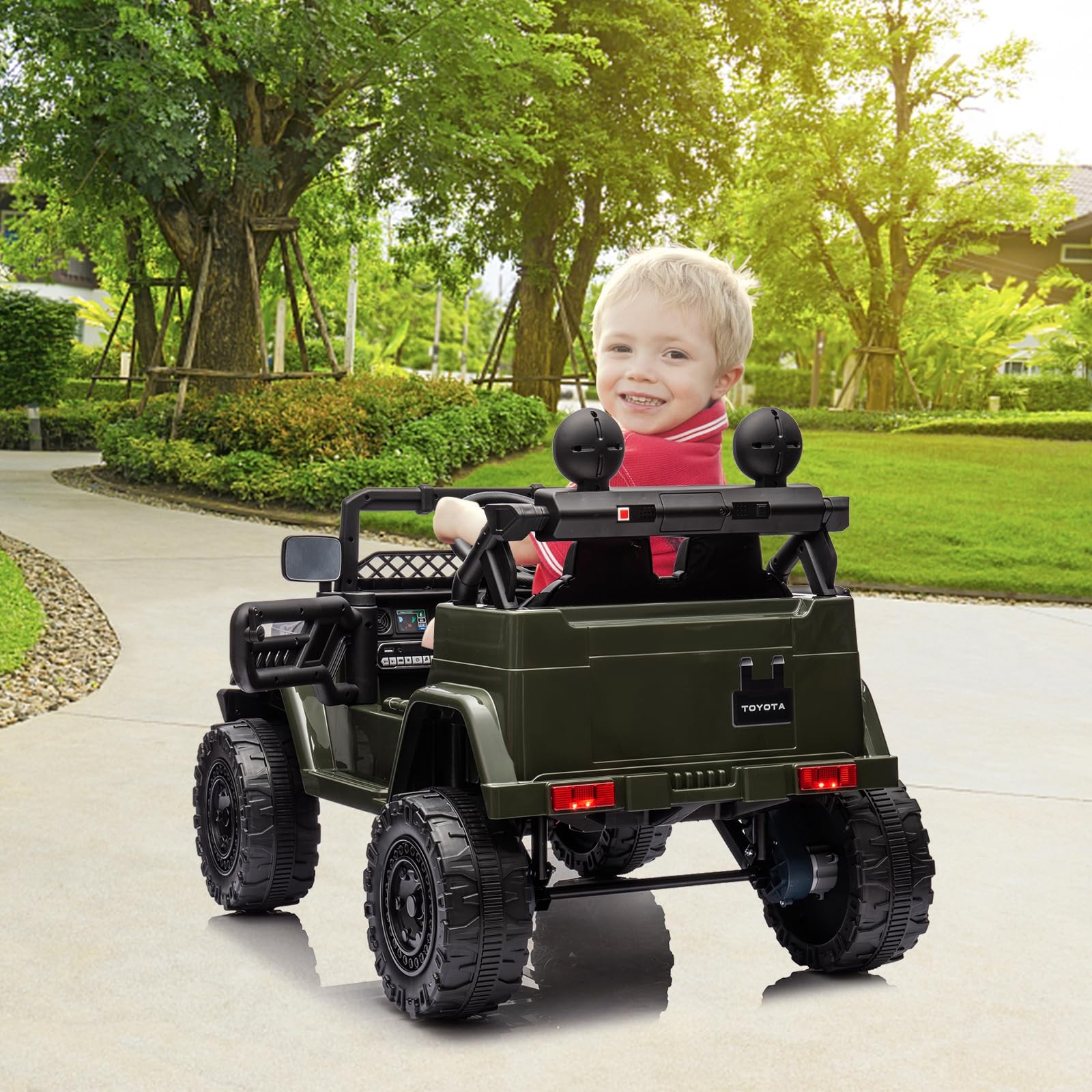 Licensed Toyota 12V Ride-On Truck Battery Powered Electric Car for Kids Remote