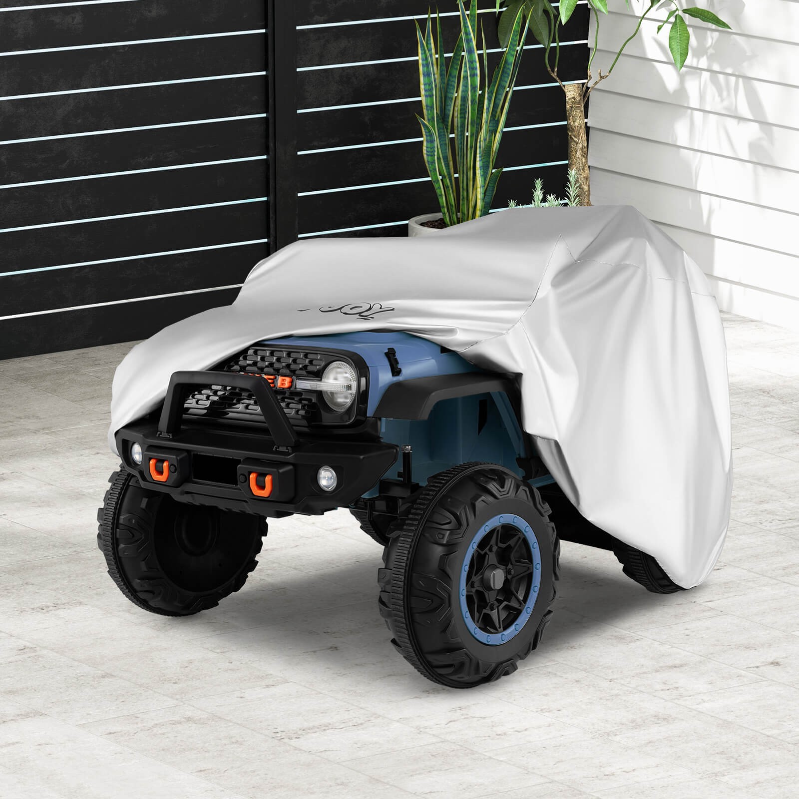 Kids Ride-On Toy Car Cover w/Silver Coating Storage Bag Universal Fit for Truck