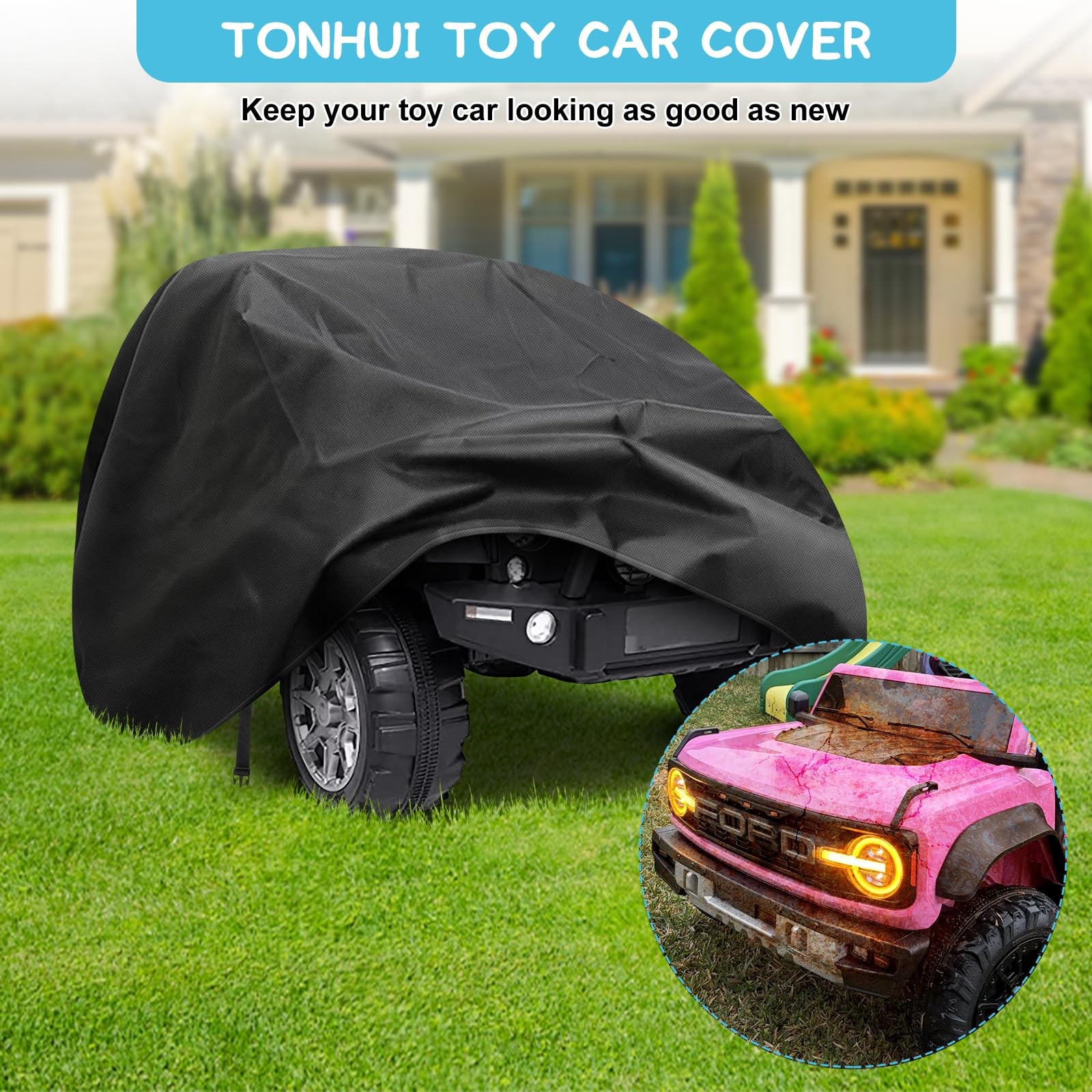 Kids Ride-On Toy Car Cover, Outdoor Wrapper Resistant Protection for Electric…