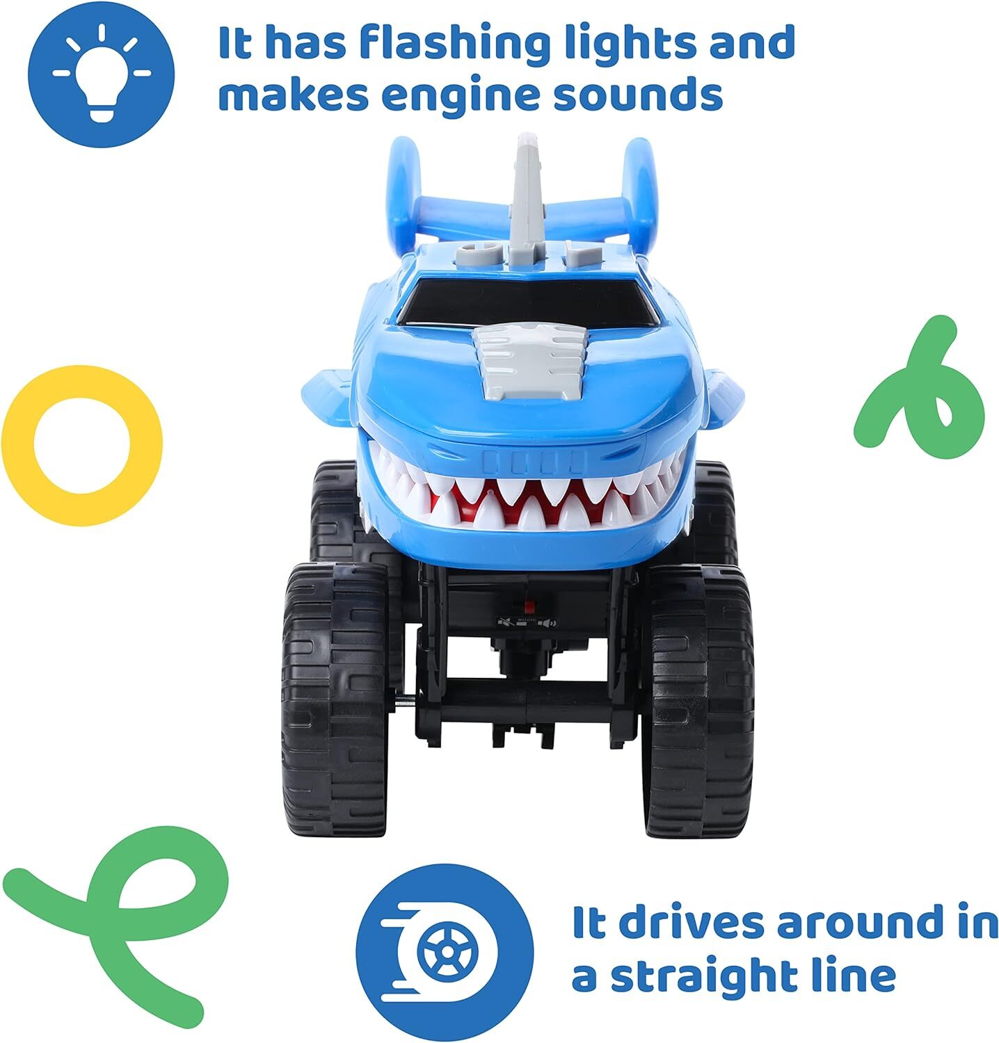 Shark Monster Truck – Oversize Motorized Wheel