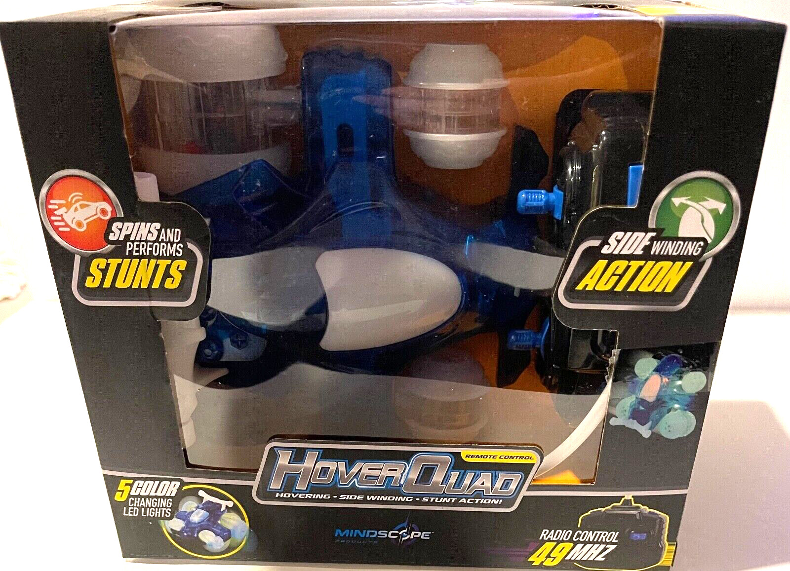 HoverQuad Remote Control BLUE Car w/ Lights & Auto Stunts Brand New In Box