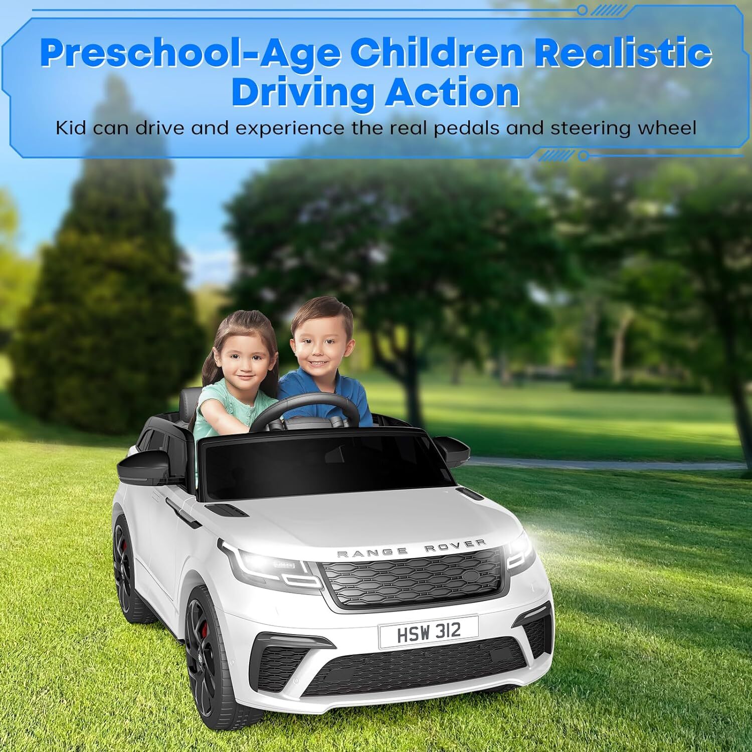 12V Licensed Land Rover Ride Electric Car for Kids with Parent Remote Control
