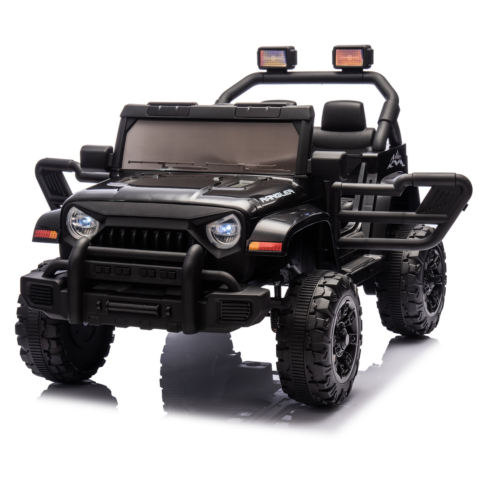 4.5Ah Toddlers Kids Ride on Truck Car Parents Control LED Light Music DualMotor