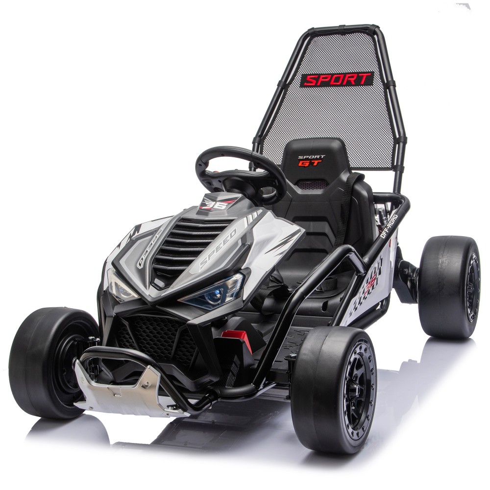24V Electric Kids Go Kart Ride on Car Drift Car Roll Cage Harness for Age 6-12