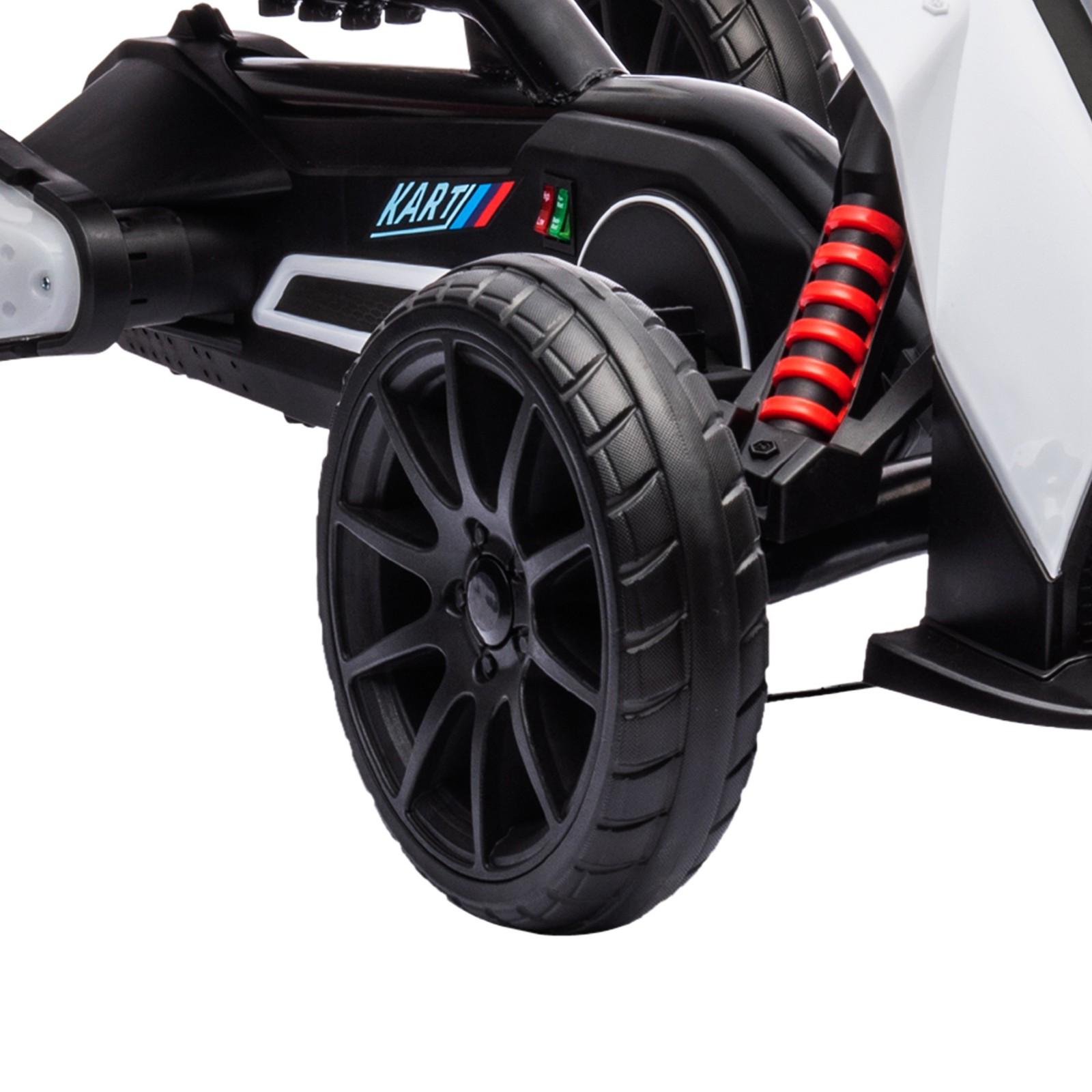 12V Electric Go Kart for Kids w/ Adjustable Speed, White