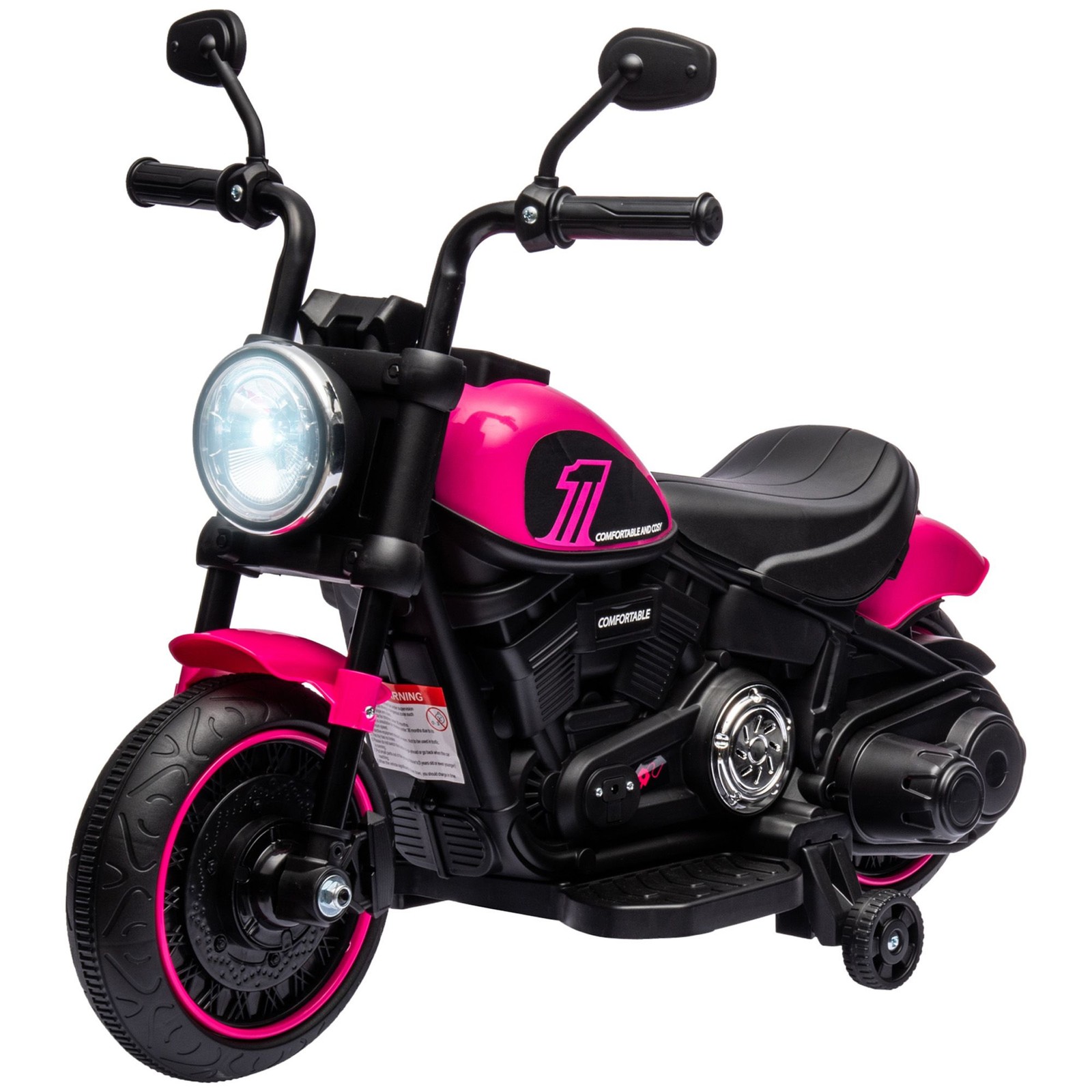 Toddlers Girl’s Pink Battery Powered Indian Motorcycle Ride-on Toy Bike