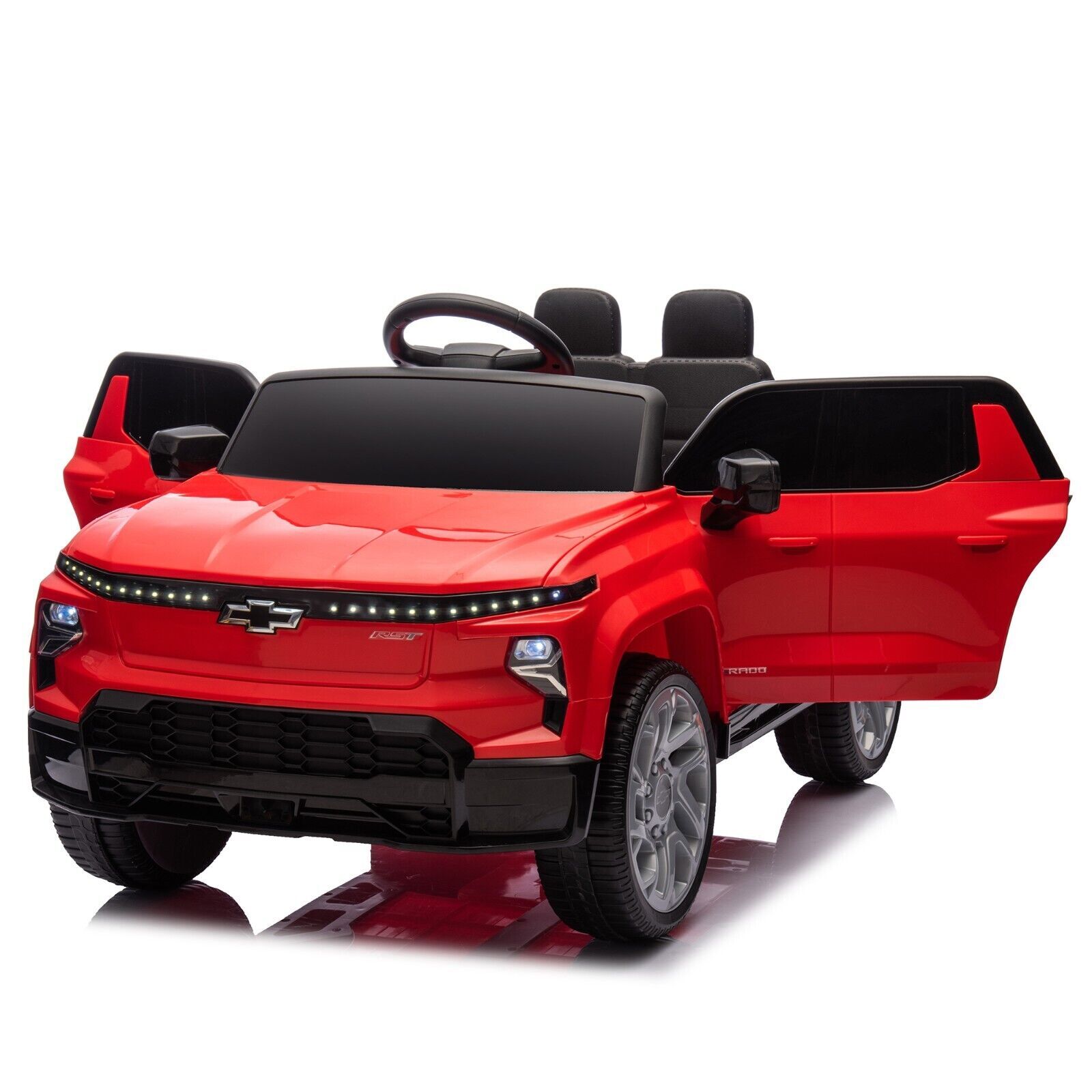 Licensed Chevrolet Silverado Ride On Truck 24V 2 Seater Electric Car with Remote