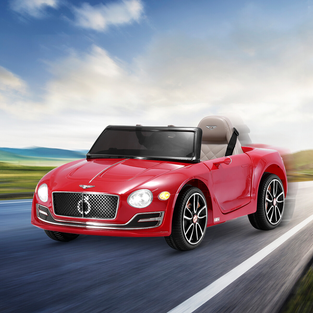 12V Electric Kids Ride On Car Bentley Licensed Battery Power Remote Control Red