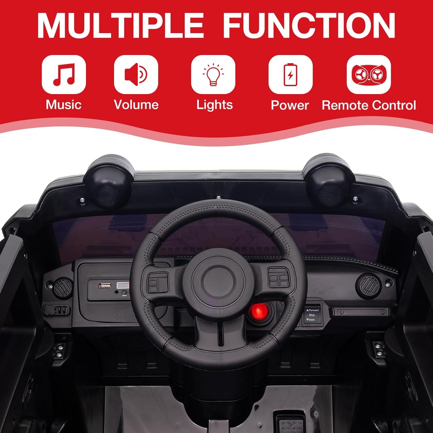 Kids Electric Ride On Truck 12V Power Battery Car w/ Remote Control & MP3 Player