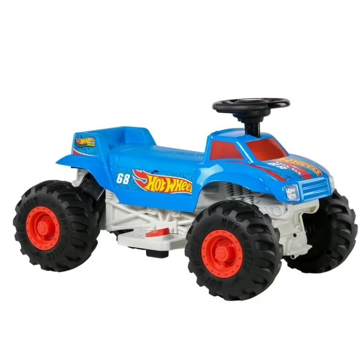 Dynacraft Hot Wheels Monster Truck 6V Ride-On,Blue/Red, Ages 1.5-3 Years,1 Count