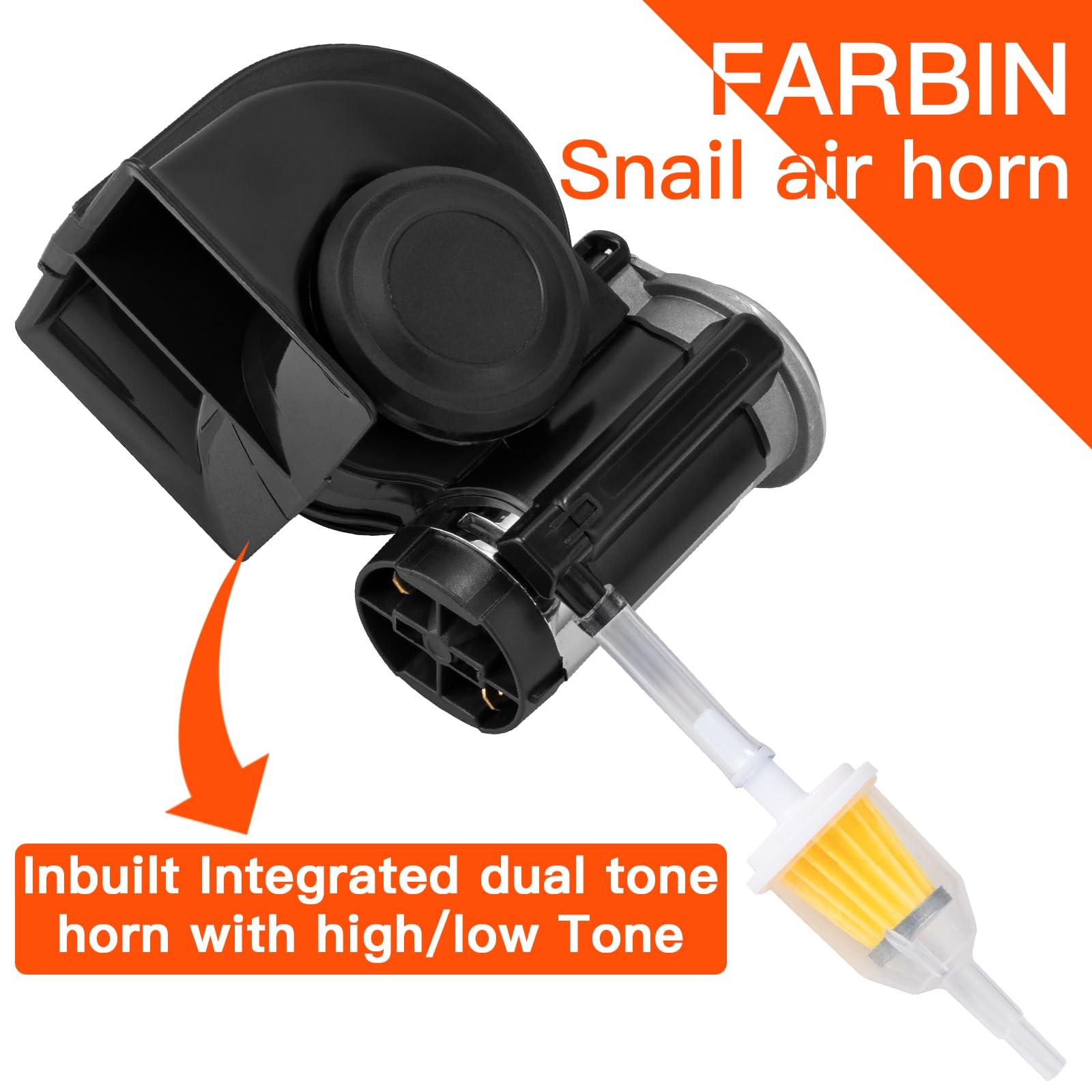 Air Horn for Truck 2Pcs, Compact Train Horn, Electric Car Horn 12V 150db Supe…