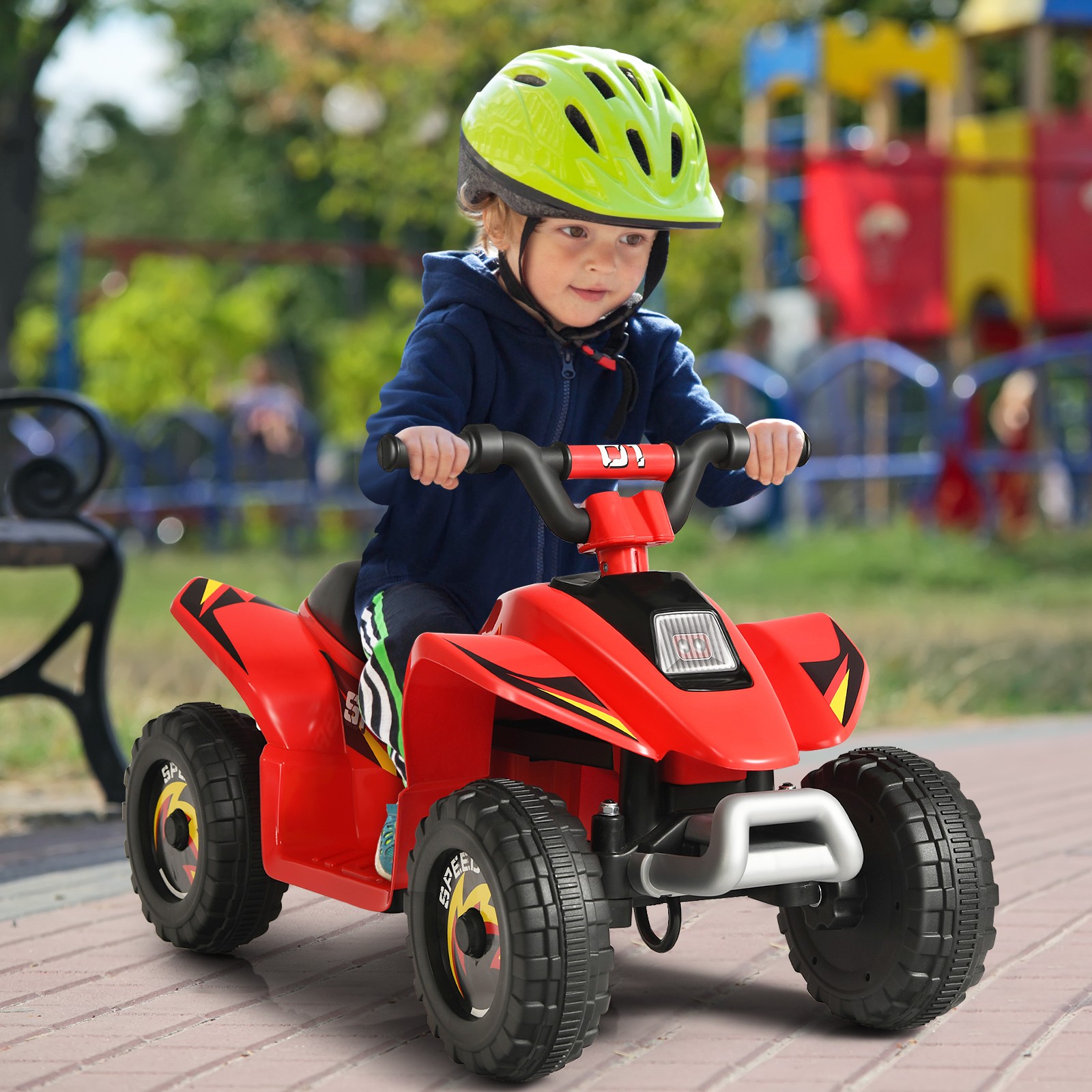 6V Kids Electric Quad ATV 4 Wheels Toddlers Ride On Car Forward & Reverse Red