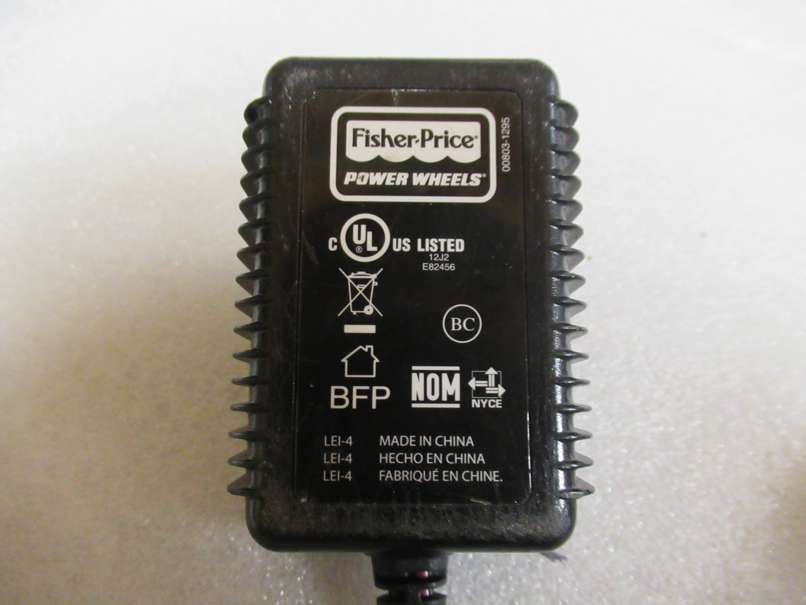Genuine Power Wheels 12v Grey Battery Charger: 00801-1778 – 12V 1A