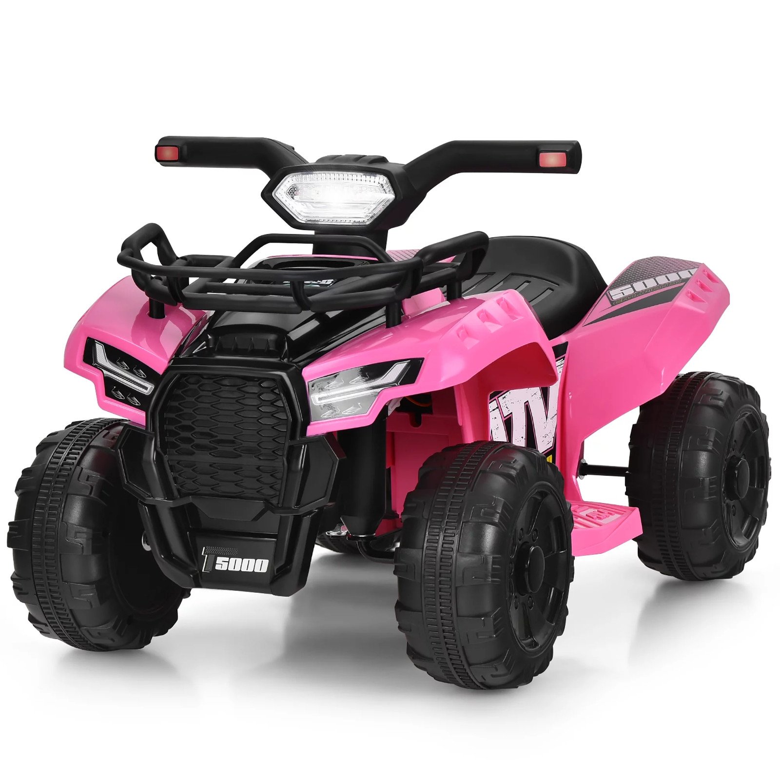 6V Kids ATV Quad Electric Ride on Car Toy Toddler with LED Light MP3 Pink