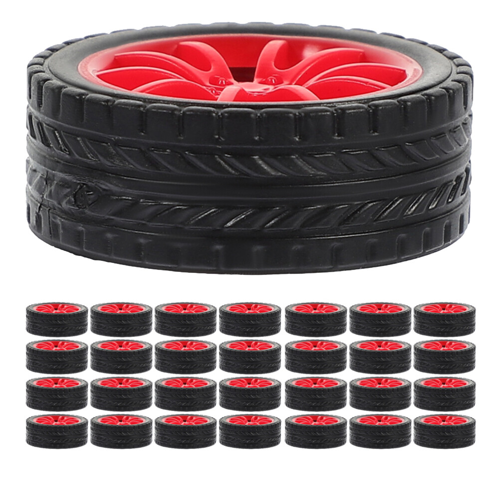 25pcs Car Toys Wheels DIY Kids Car Assemble Wheels Small Toy Truck Car Wheels