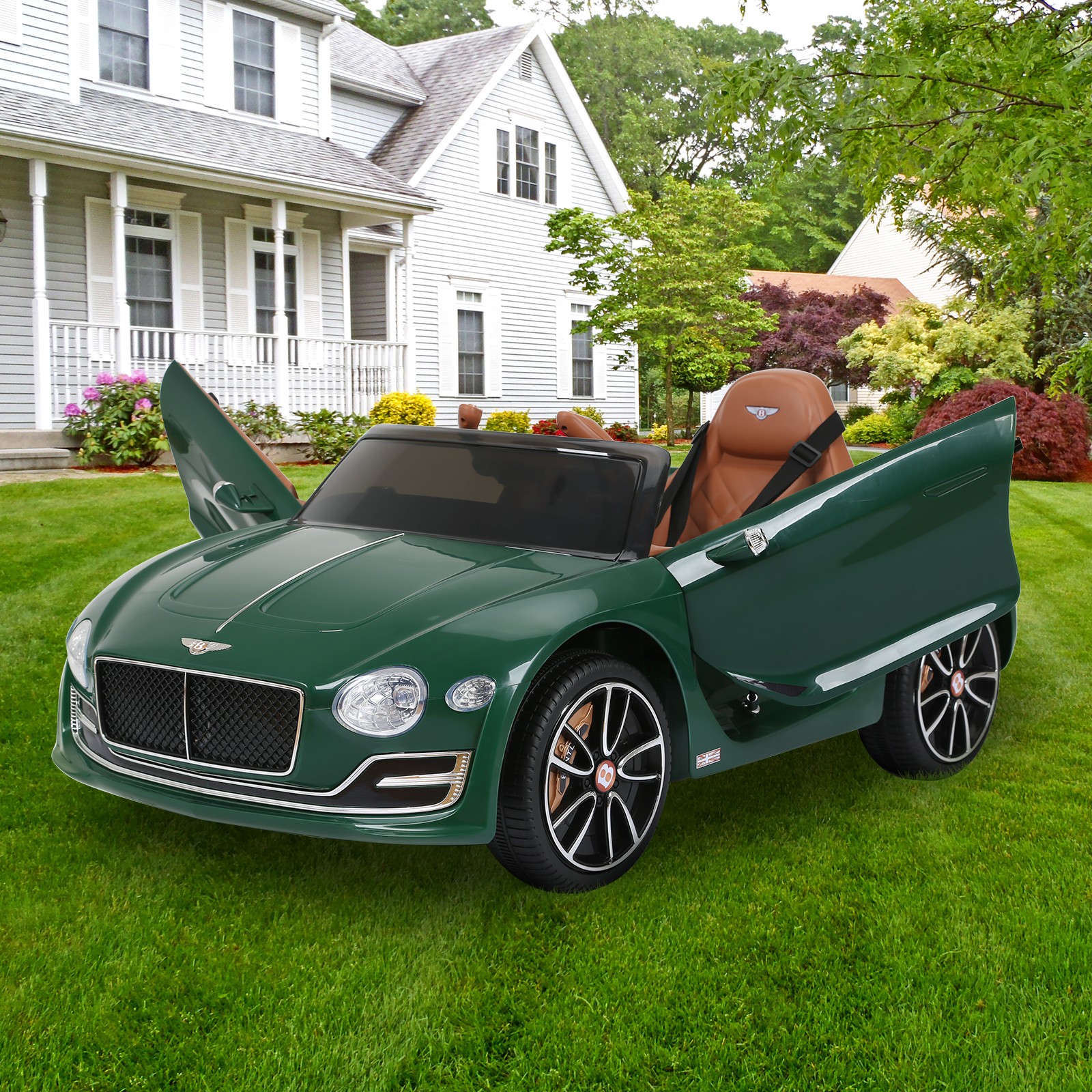 Kids Electric 12v Battery Powered Car Ride On Toy Bentley Style w/Remote Control