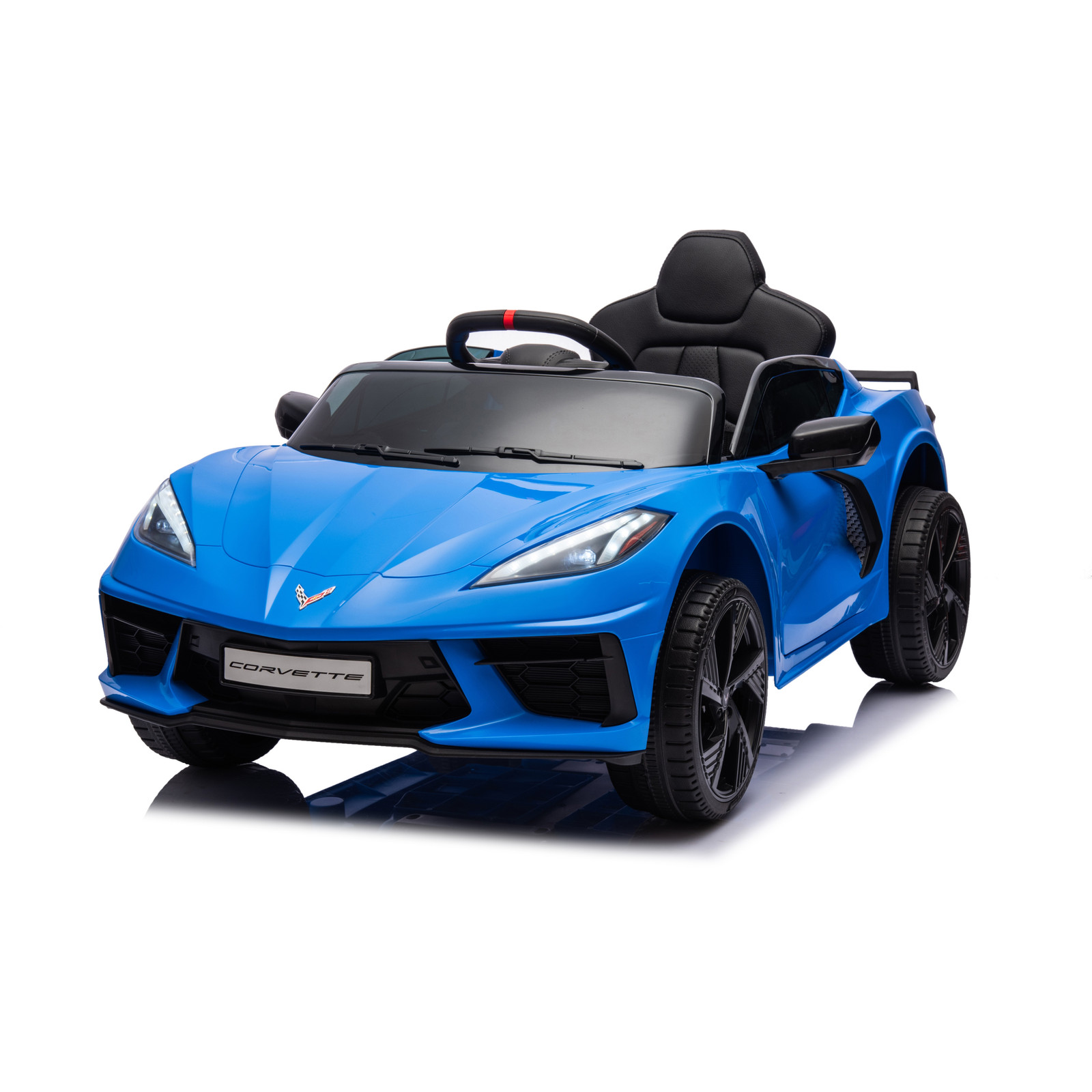 12V Chevrolet Corvette C8 Kids Ride On Car Electric Toy Luxury Sports Blue RC