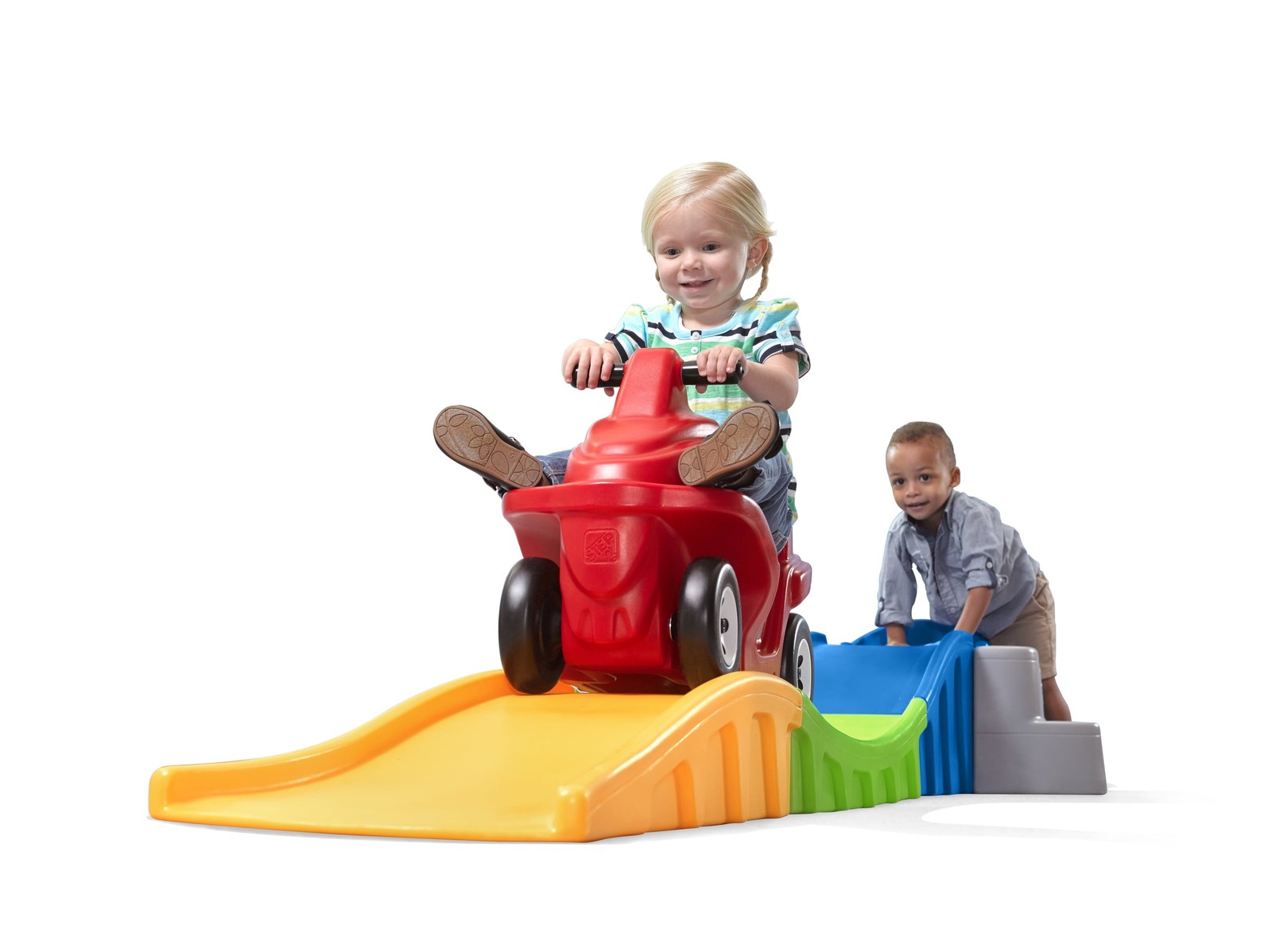 Kids Ride On Toy Car Roller Coaster Riding Track Indoor Outdoor Play Set