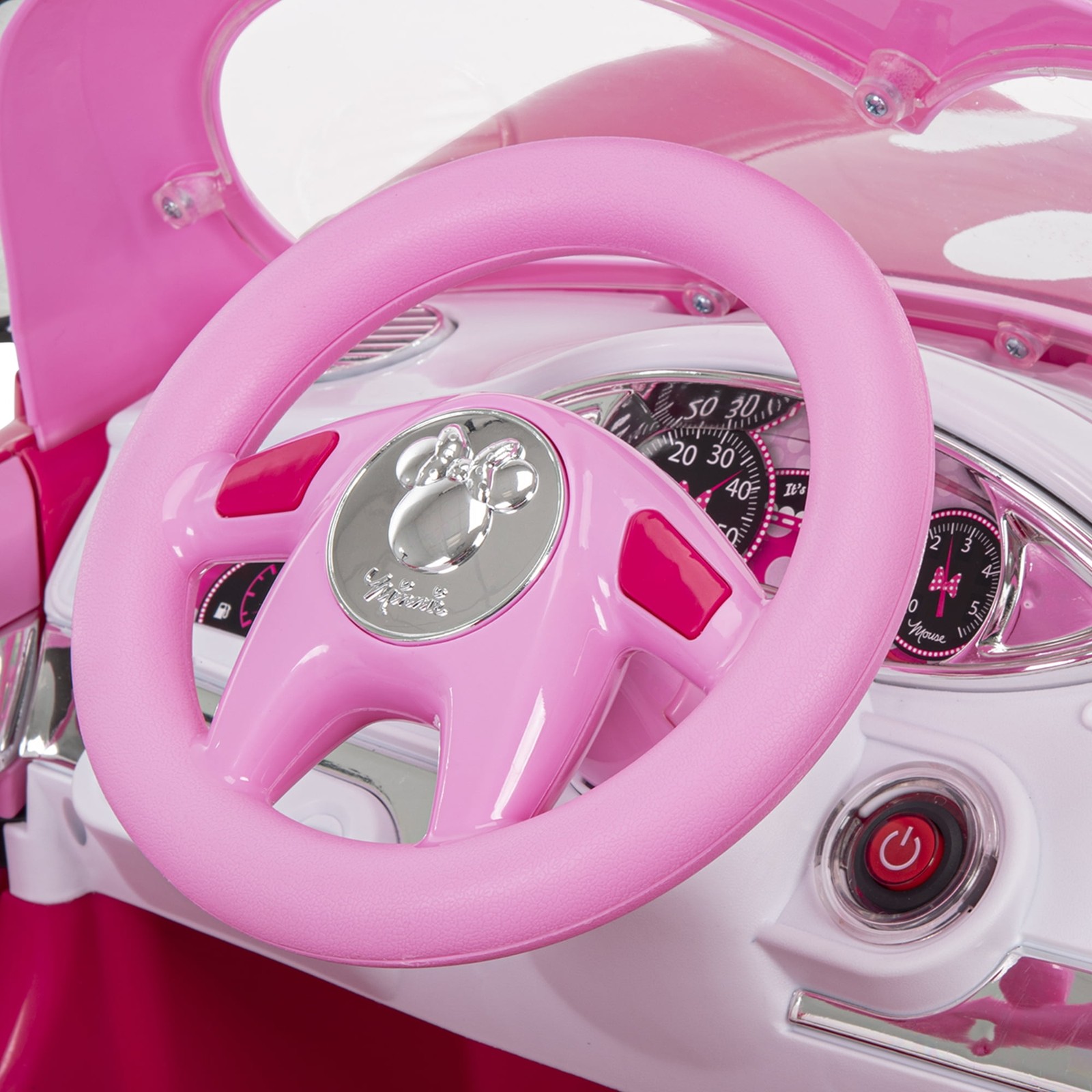6V Disney Minnie Mouse Battery-Powered Ride-On Car Kids Ages 3+ – Pink One Unit