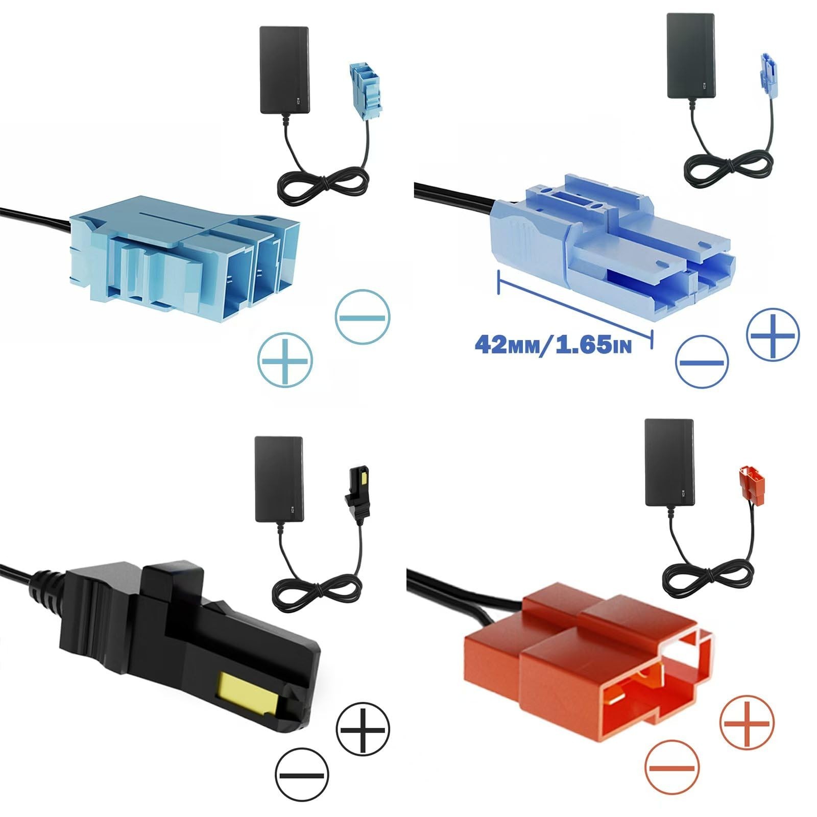 Universal 12V & 24V Charger for Kids Ride-On Cars, Power Wheels, LED Lights Adap