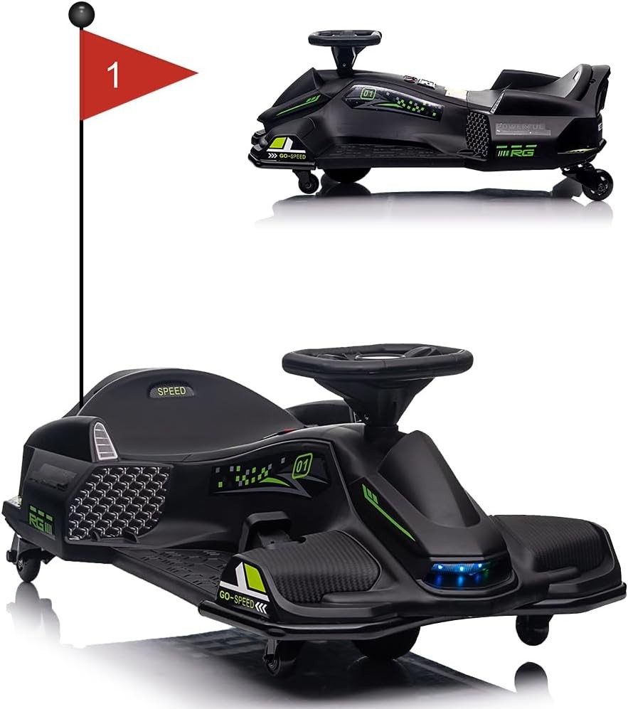 🔥GRAVEE 24V Kids Drift Go Kart Electric 7.5MPH Variable Speed Pedal Car 6-12Y