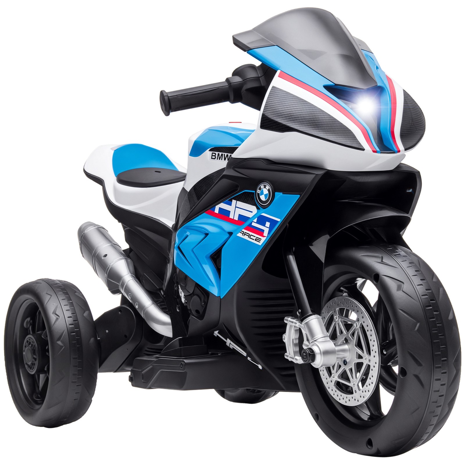 Multi-Terrain Motorbike for Kids, Battery-Operated Ride-on Vehicle Blue