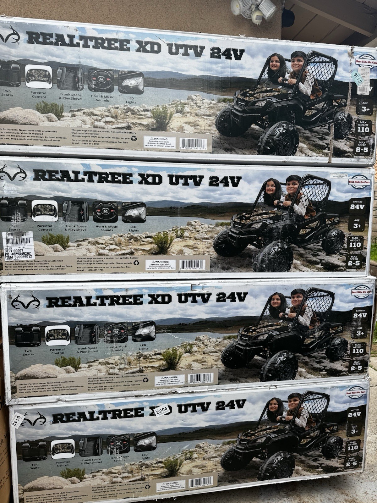 Realtree-XD 24V UTV Battery-Operated Ride-On with Remote Control Kids Ages 3+