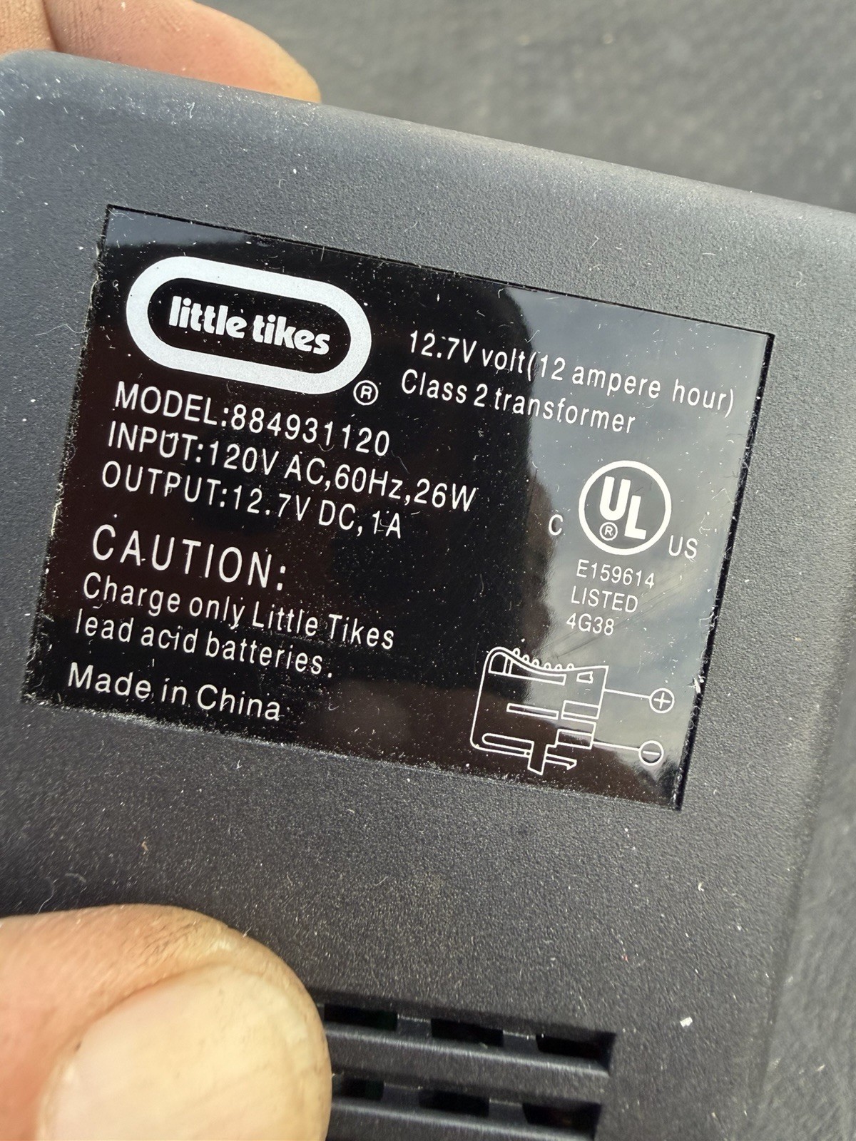 Little Tikes 12.7v Class 2 Battery Charger Model 884931120 Hummer H2 Truck T8