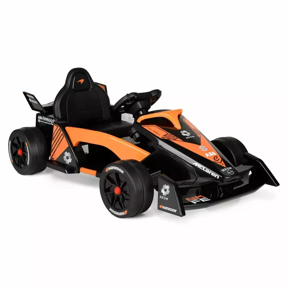 McLaren Formula F1 Race Car 12V Battery-Powered Vehicle , Ages 3+, Orange/Black