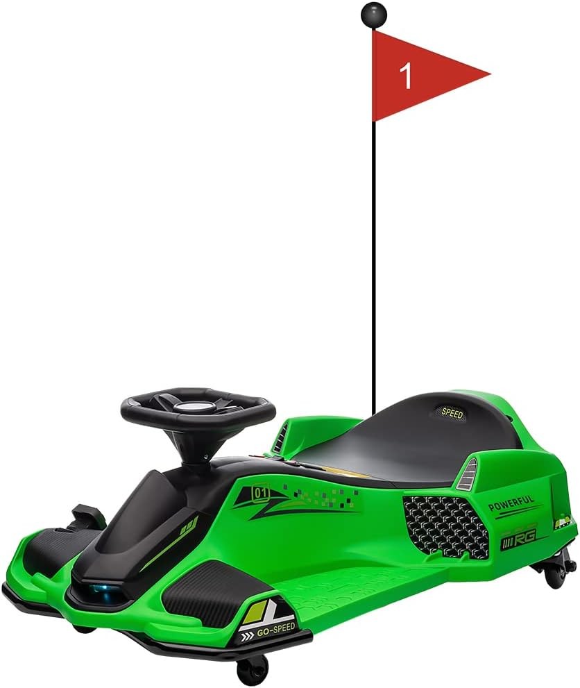 Electric 24V Go Kart Drift Car for Kids 6-12Y 7.5MPH Variable Speed Music