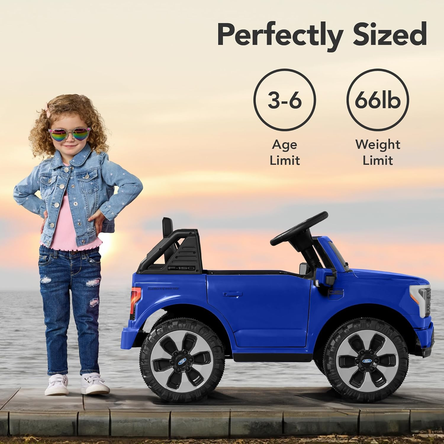 Best Choice Products Licensed Ford F-150 Lightning Truck Kids 12V Electric Ride