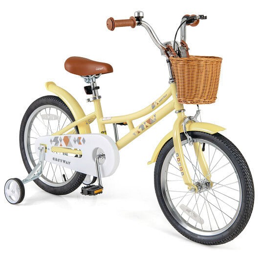 18 Inch Kids Bike Adjustable Bicycle with Reflectors and Bell for Children 4-8 Y