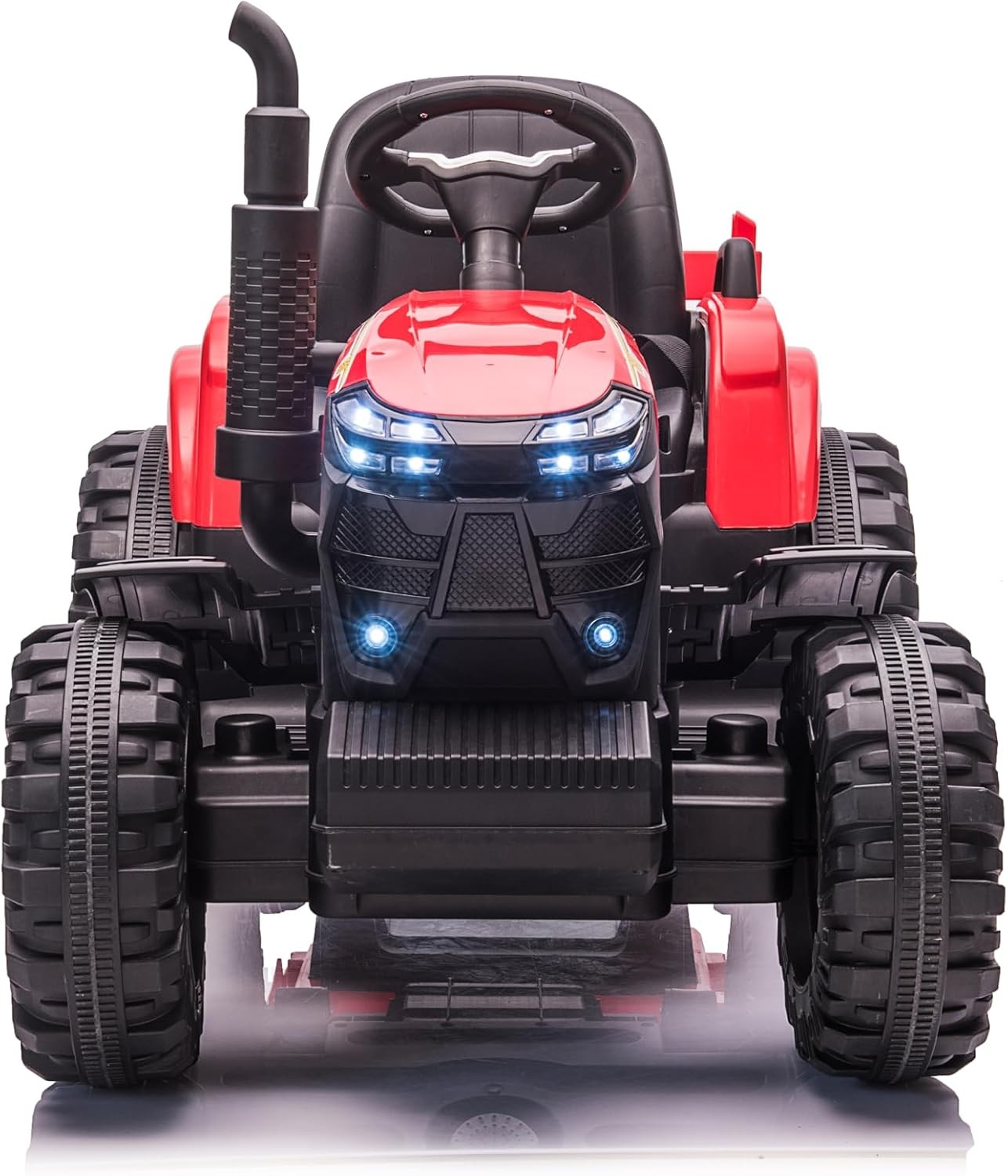 Electric Ride On Car Kids Ride On Tractor with Trailer Outdoor Farm Play Vehicle
