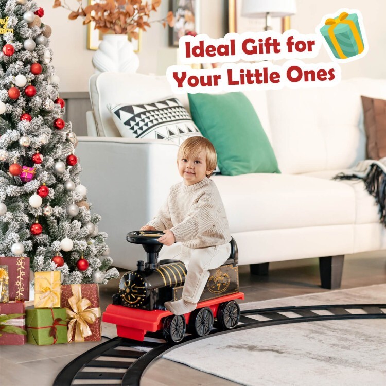6V Rechargeable Battery Kids Ride on Electric Train Gift Kids w/Durable Wheels