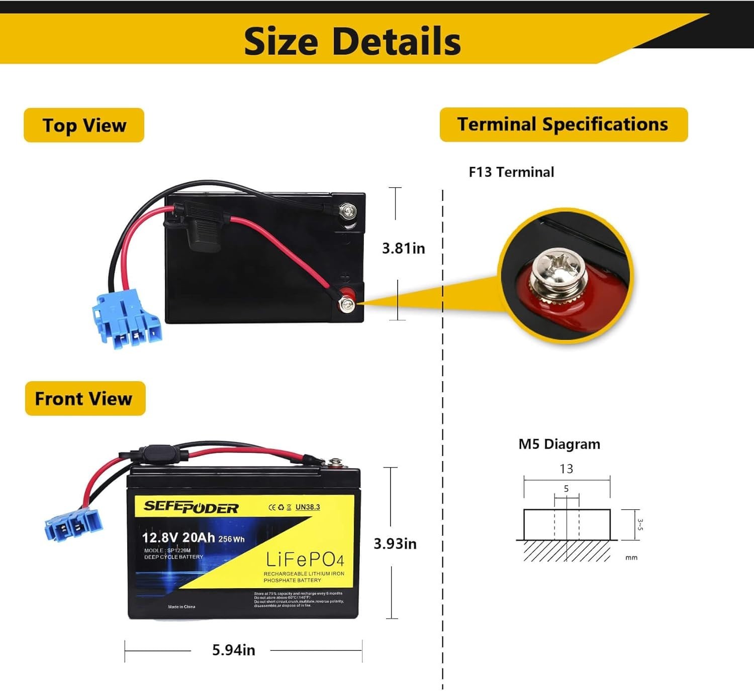 Replacement Battery Compatible with Peg Perego 12 Volt Ride on Toys,12V 20Ah Lif