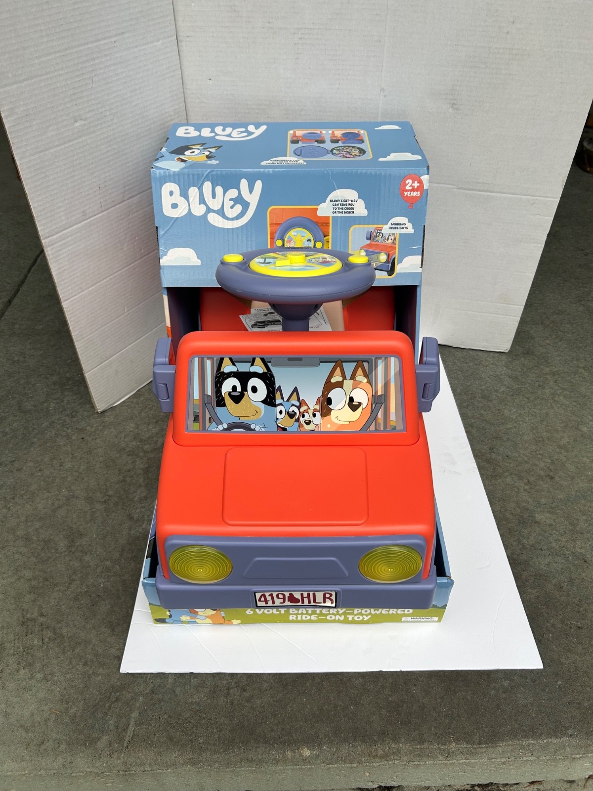 Bluey 6V Ride On Car for Toddlers – Interactive Electric Car for Kids with Sound