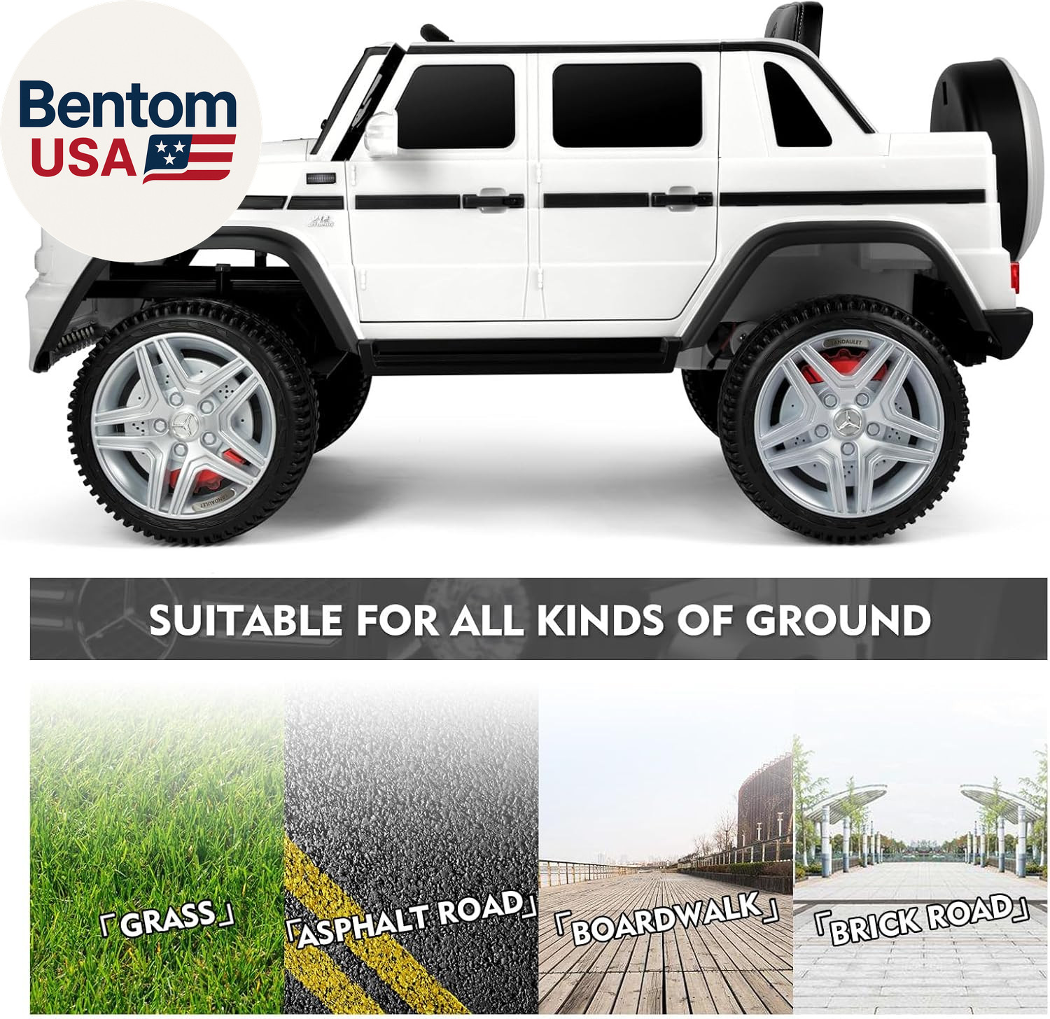 JOYLDIAS Kids Ride on Cars, Licensed Mercedes-Benz Maybach G650S, 12V7AH Battery