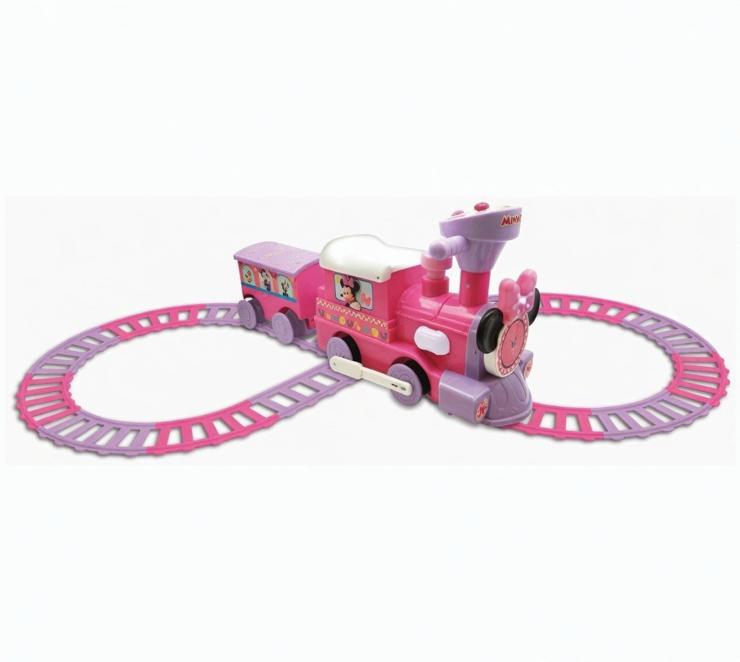 Kiddieland Disney Junior Minnie 2-in-1 Battery-Powered Choo-Choo Ride-On