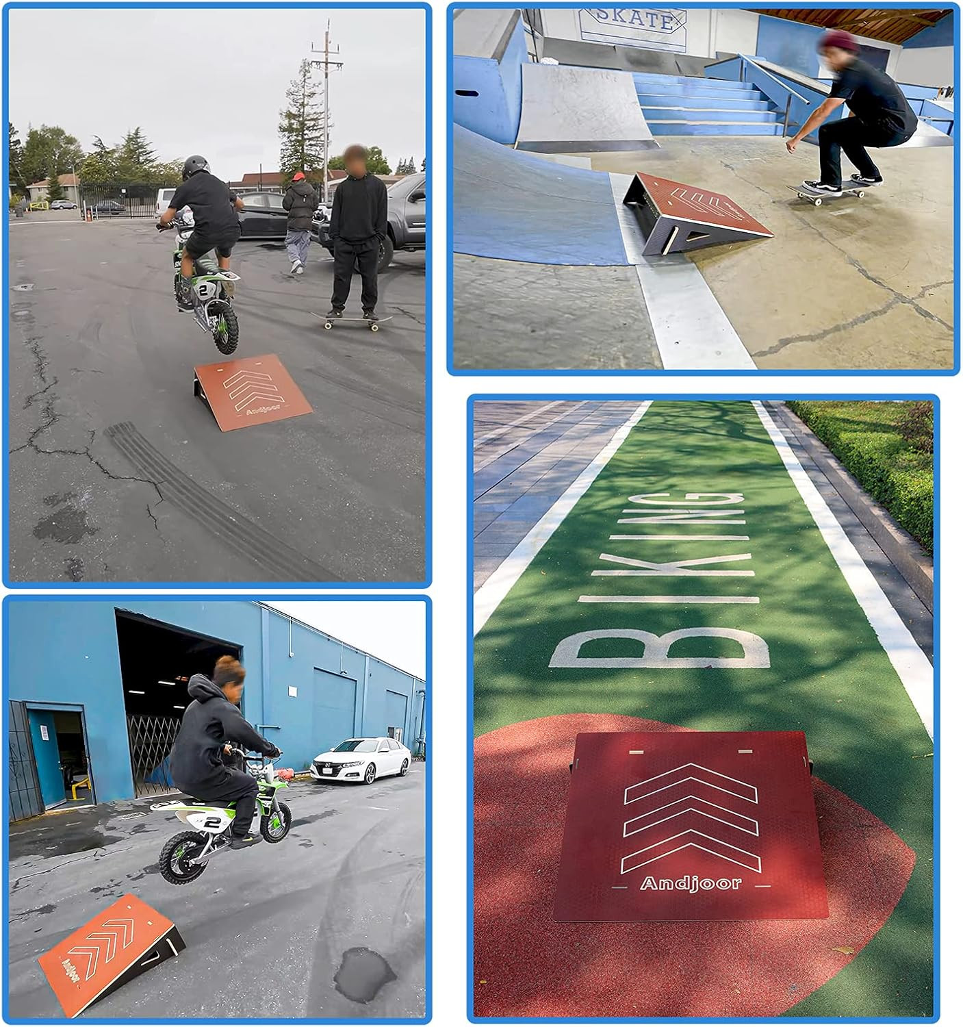 Kids Jumping Ramp for Skateboard, Bike, Scooter, BMX, RC Car and Dirt Bike, 25.2