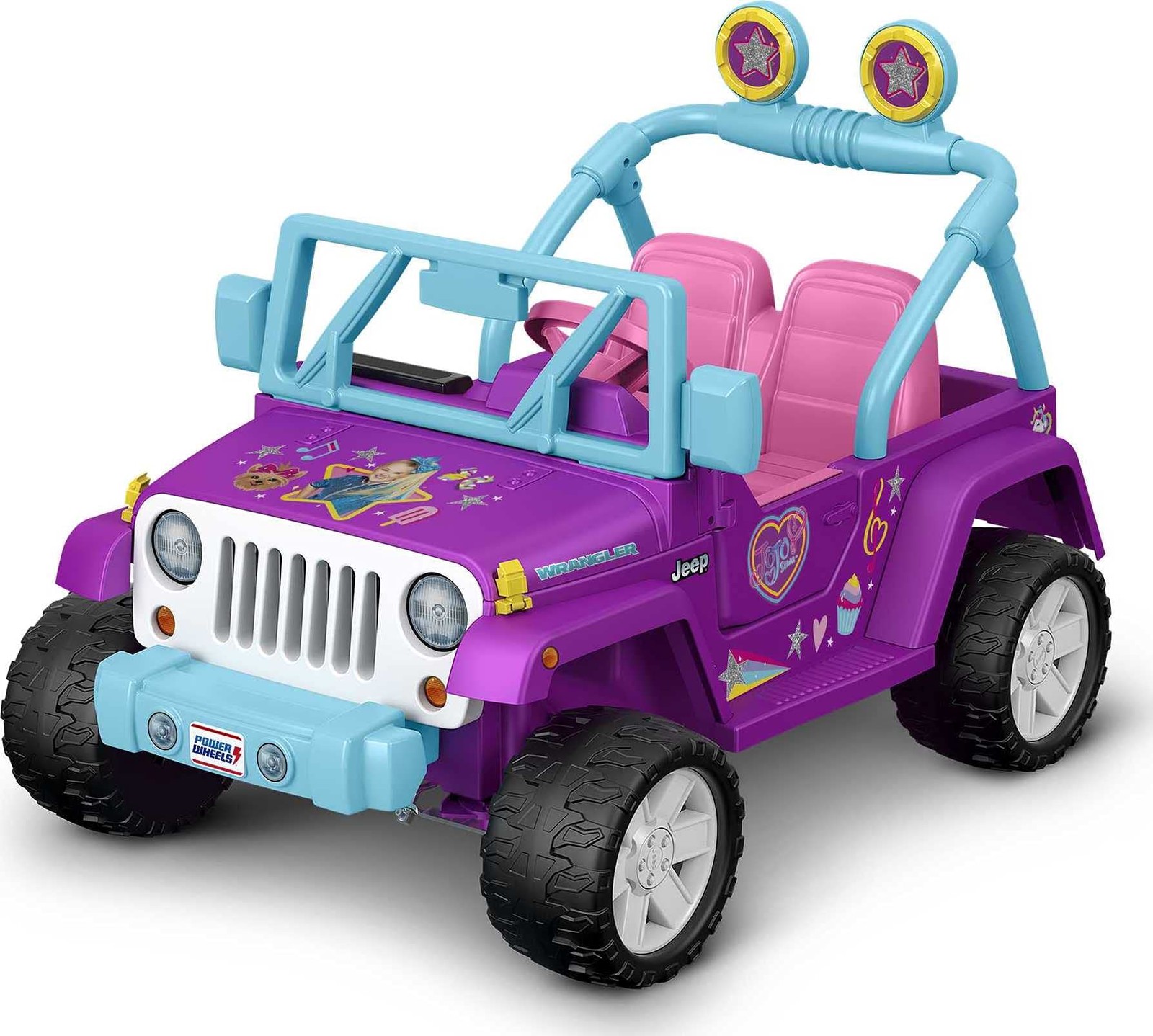 Power Wheels JoJo Siwa Jeep Wrangler 12V Battery-Powered Ride-on Vehicle for Pre