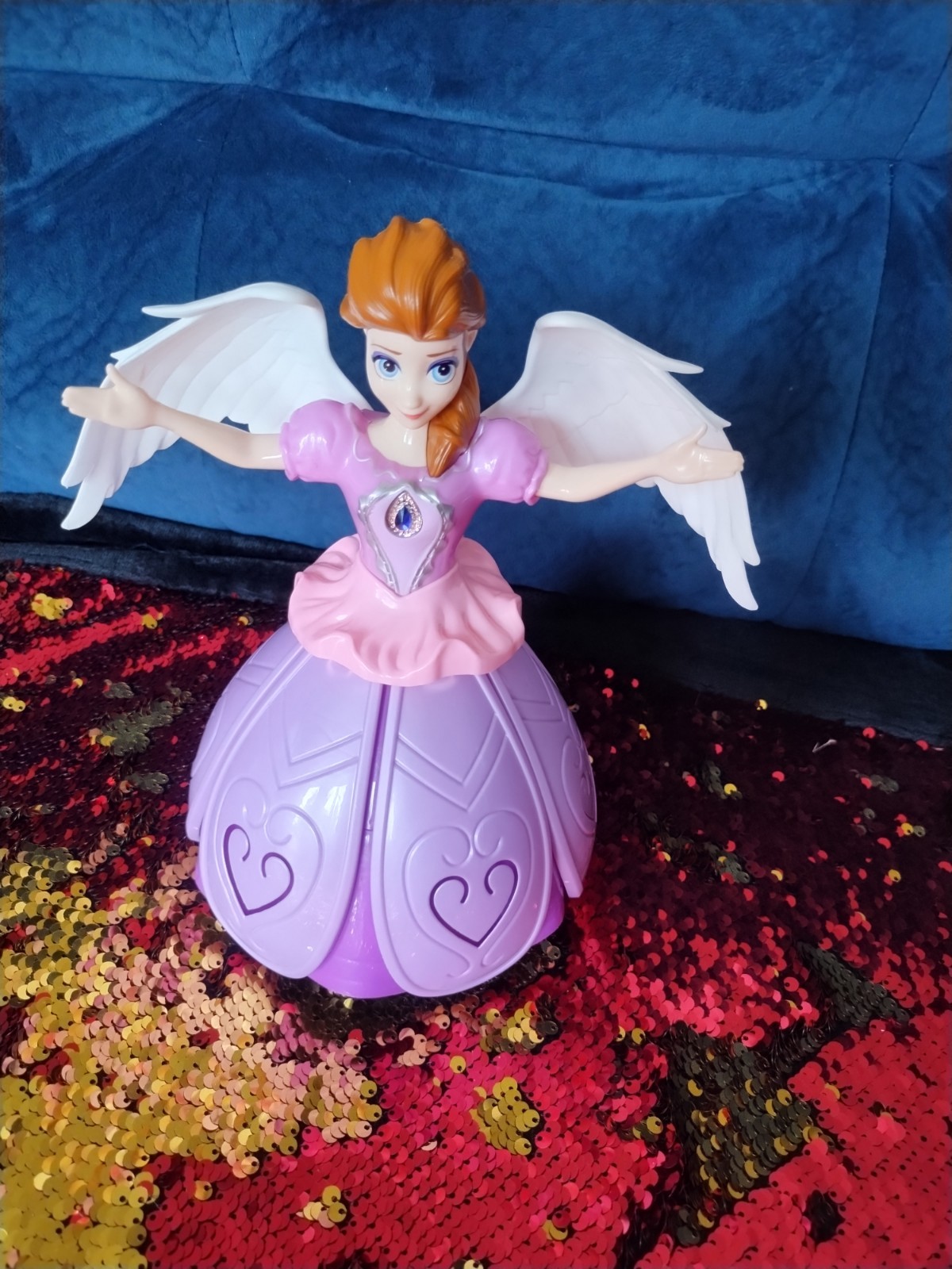 Dancing Angel Lighting Music Rotate Beautiful Doll Robot Toy Best Gift For Girls