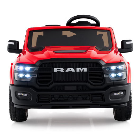 2 Seater 24V Ride on Toy for Big Kids Licensed Ram Truck with Remote and Music-P