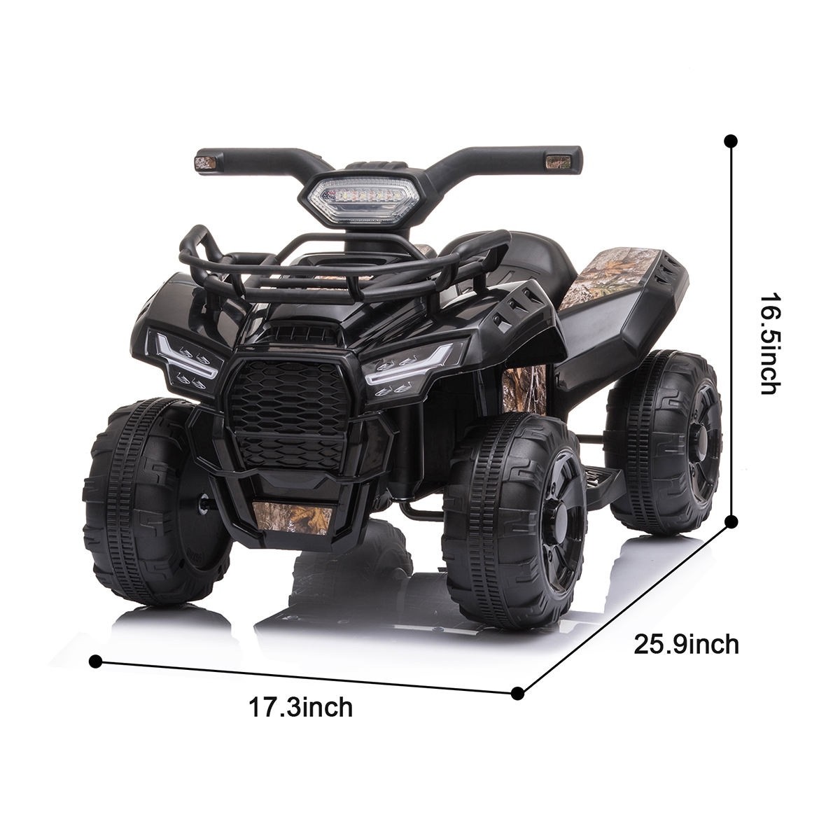 6V Kids 4-Wheeler Electric ATV- Working Headlights and Safety Features Included
