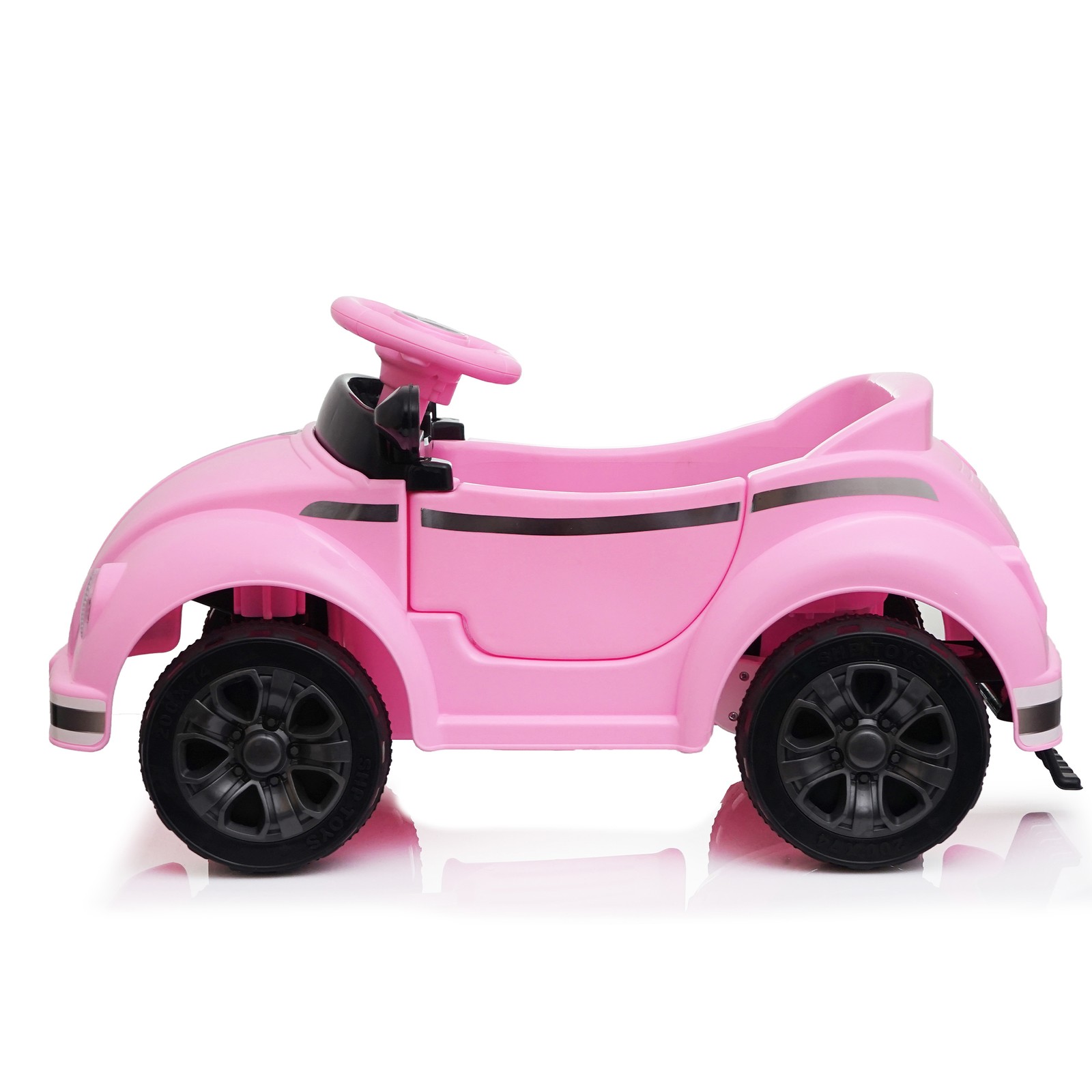 12V Kids Ride On Car Wheel LED USB & Bluetooth Suitable for Kids Aged 2-4 Pink