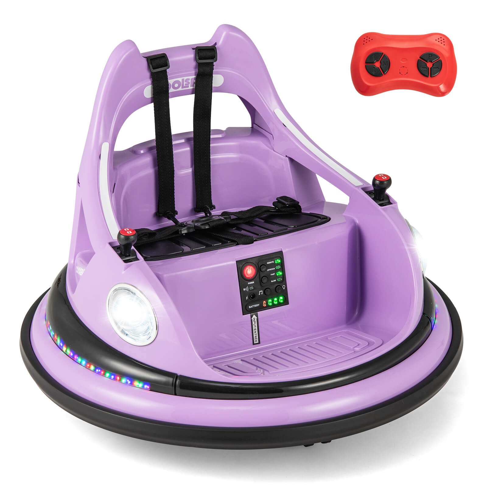 12V Kids Electric Ride On Bumper Car Battery Powered Bumper Car w/Remote Control