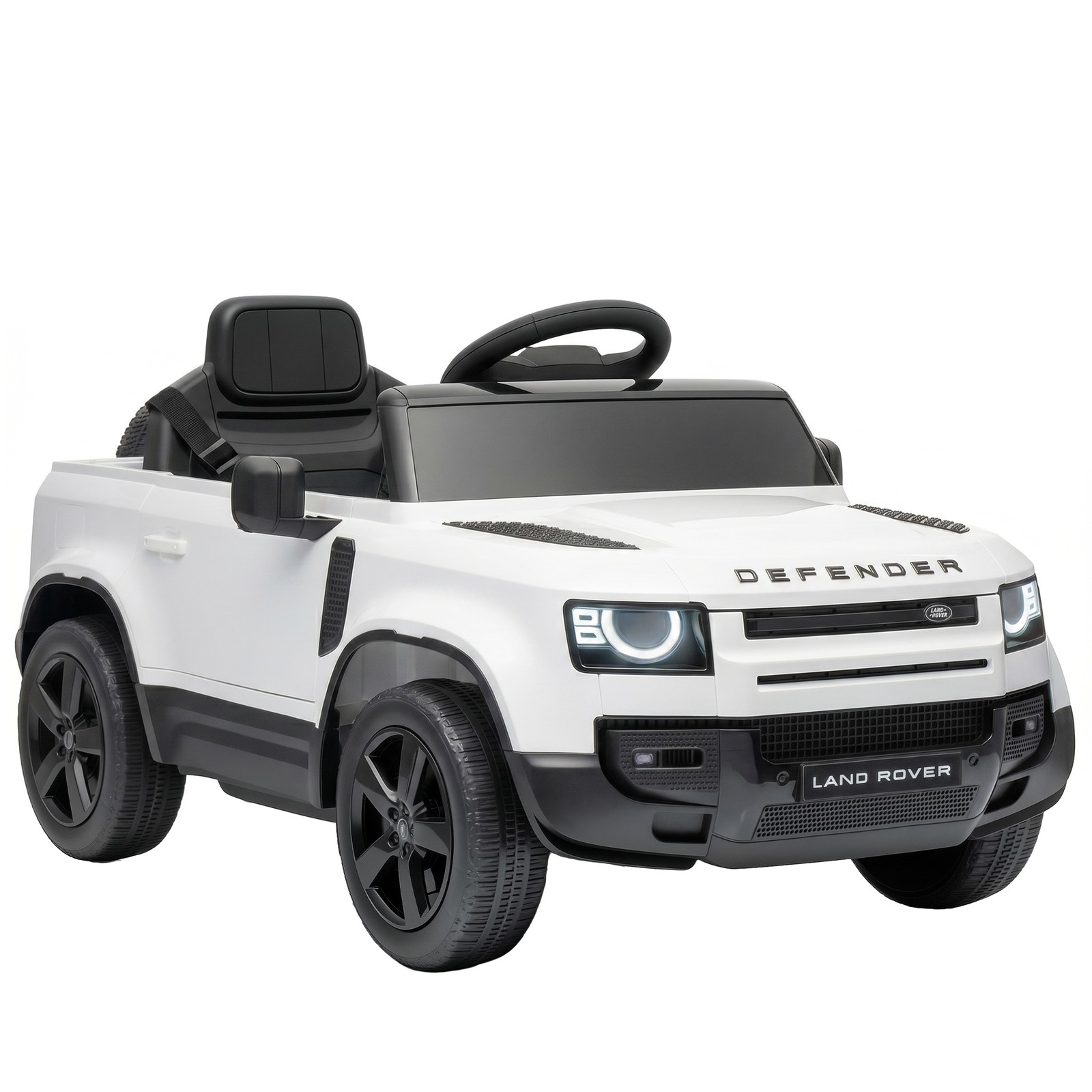 Qaba 12V Ride on Car Licensed Land Rover with Suspension & Remote, White