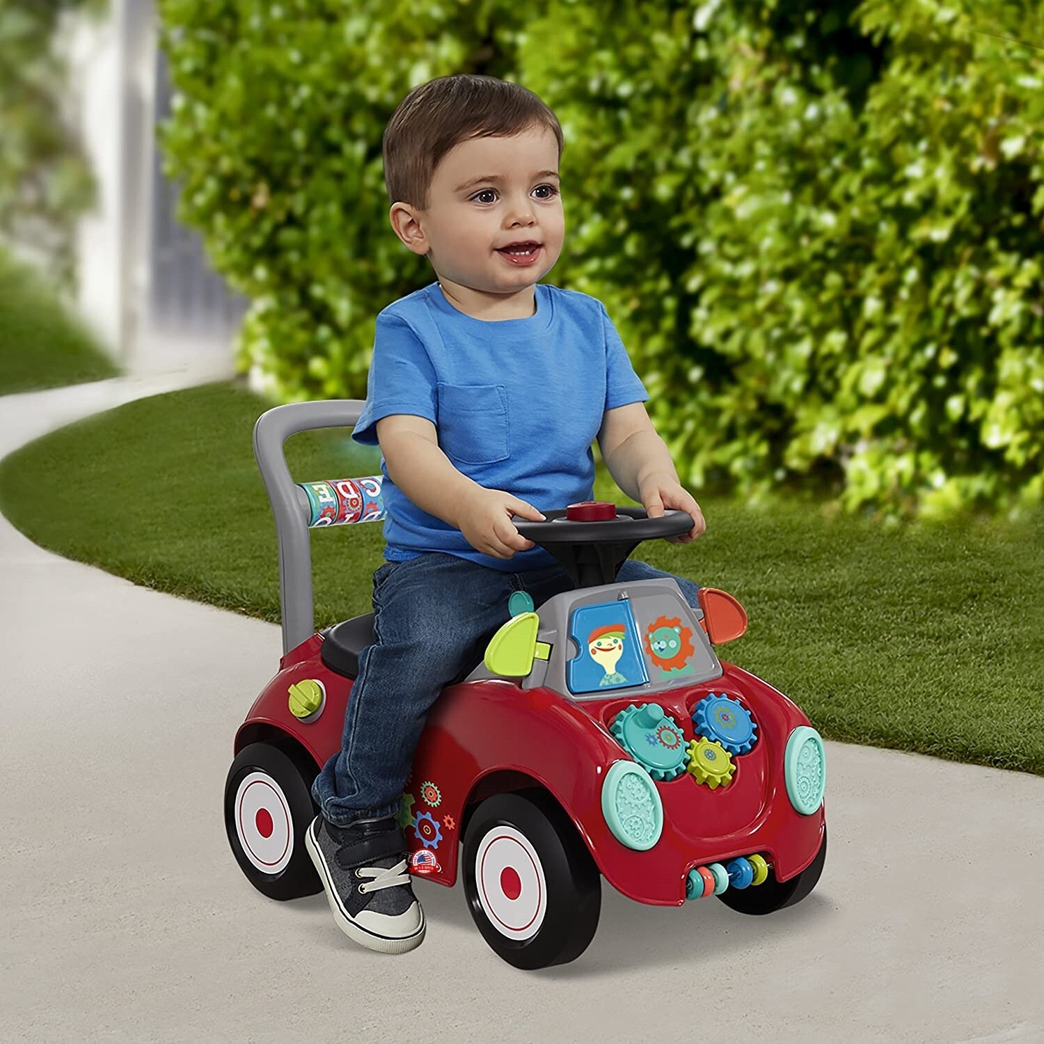 Carro Carrito De Empujar Para Niños Niño Niña Con Bocina Musica Almacenamiento