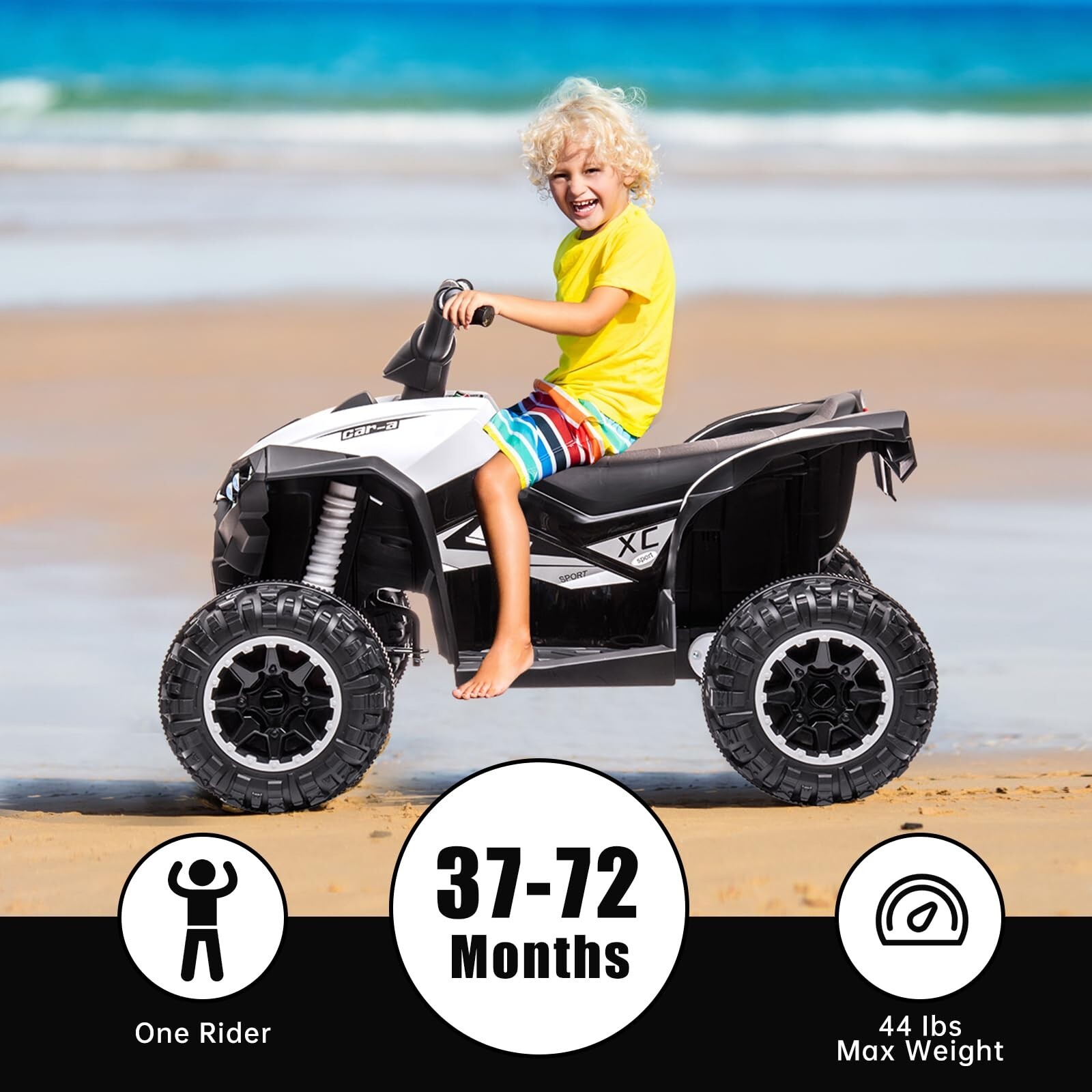 12V Ride on ATV Car for Kids Fun Electric Toys Off-Road Quad With Remote Control