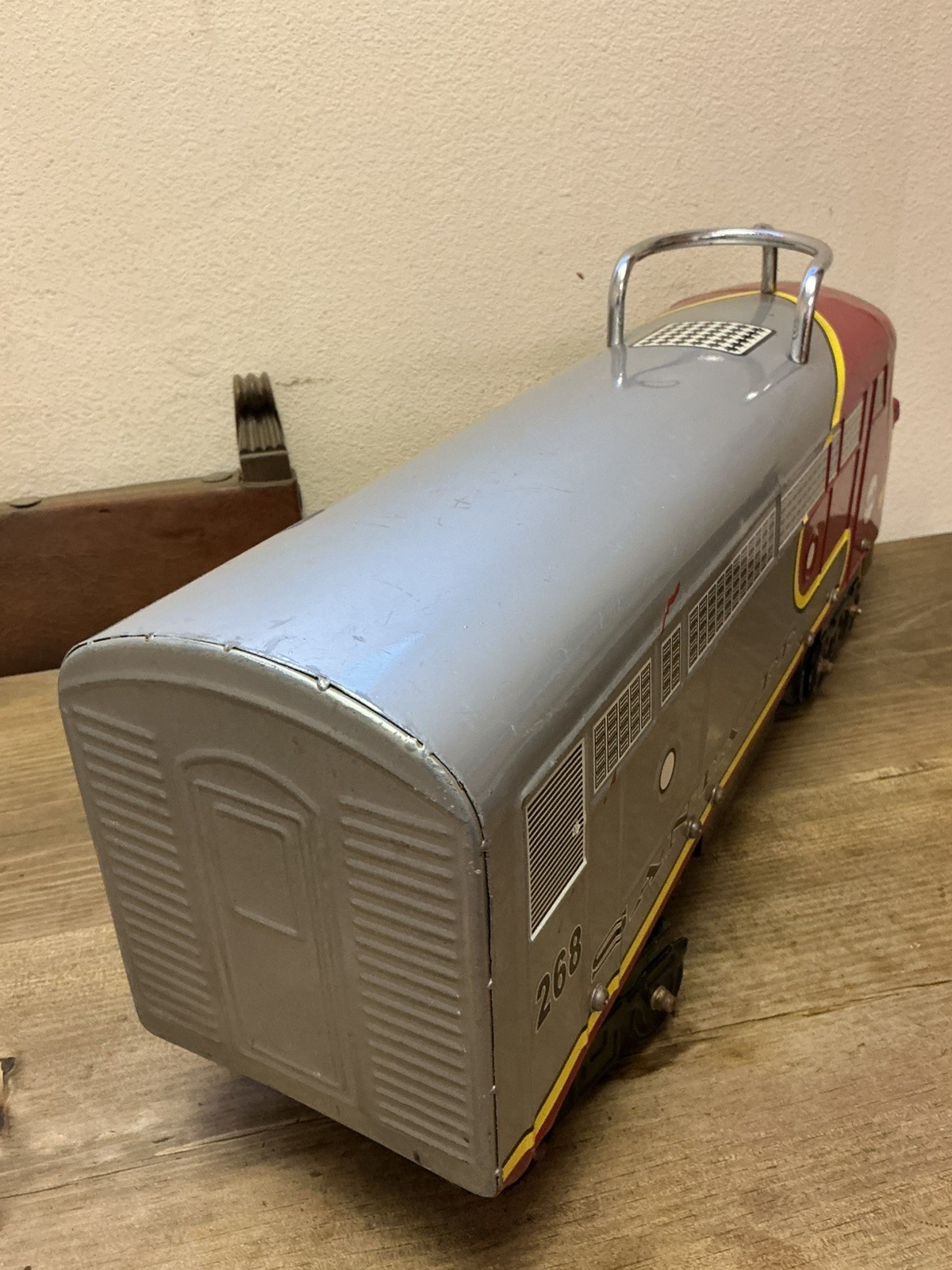 Santa Fe Toddler Ride On Train By Morgan Cycle Discontinued Metal Collectable